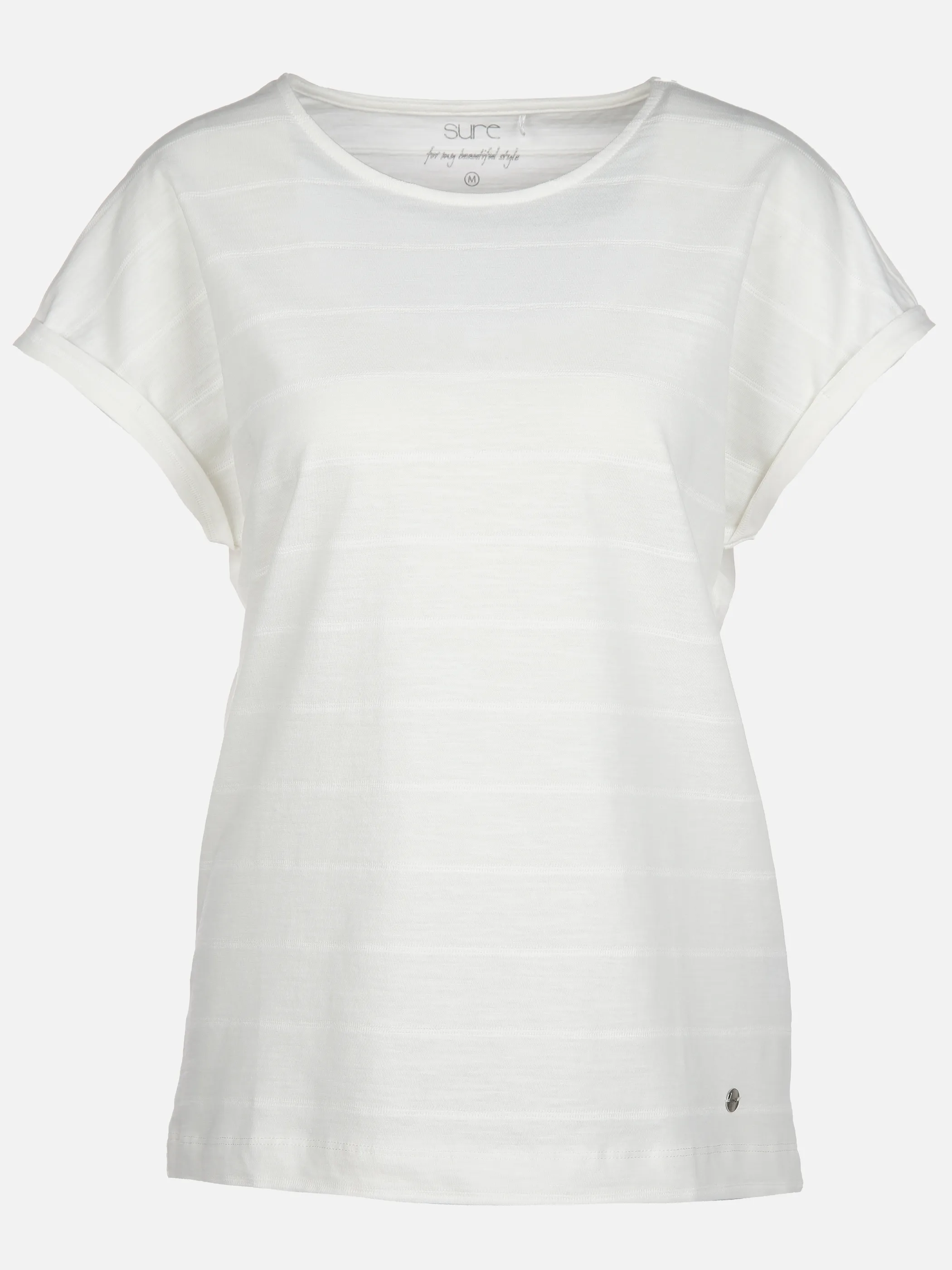 Sure Da-Struktur-T-Shirt Weiß 889316 OFFWHITE 1