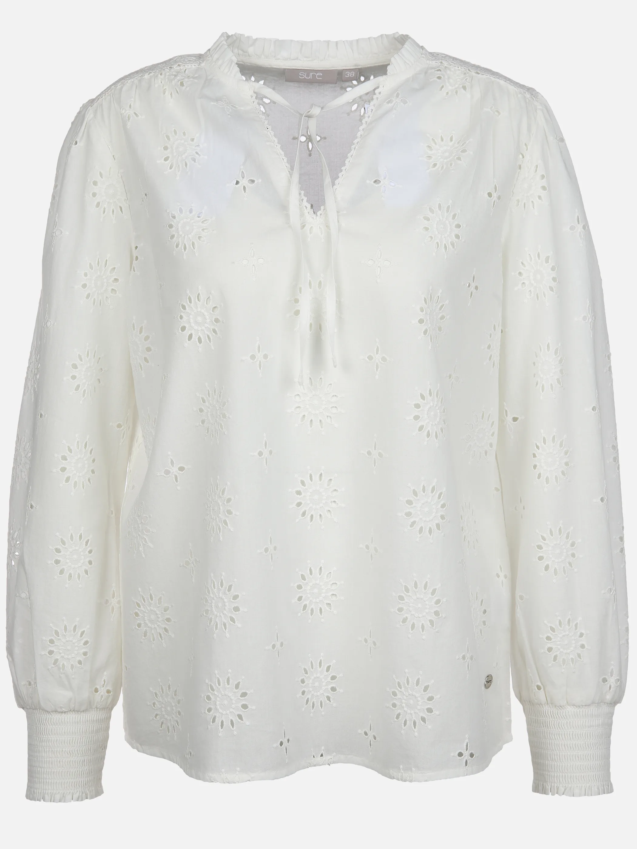 Sure Da-Bluse m. Lochstickerei Weiß 890380 OFFWHITE 1 Sure Da-Bluse m. Lochstickerei Weiß 890380 OFFWHITE 1
