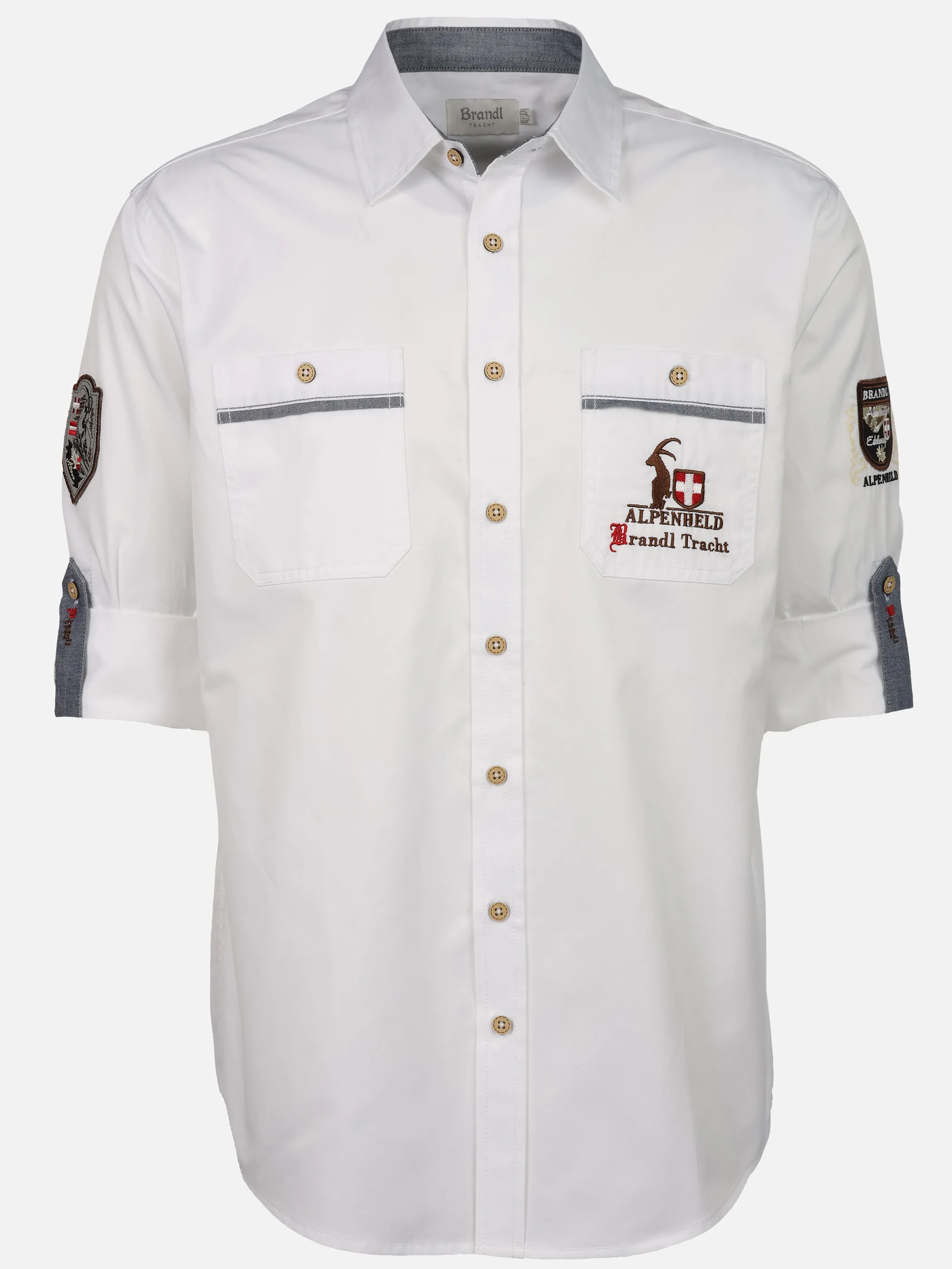 Brandl Tracht He. Trachtenhemd 1/1 Arm Weiß 893338 WHITE 1