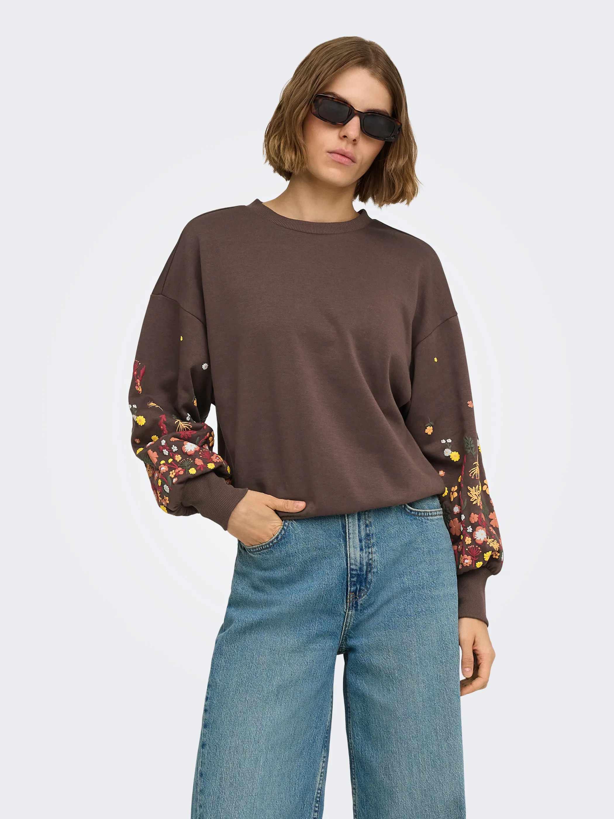 Only 15216364 ONLBROOKE L/S O-NECK Braun 908282 286415055 2