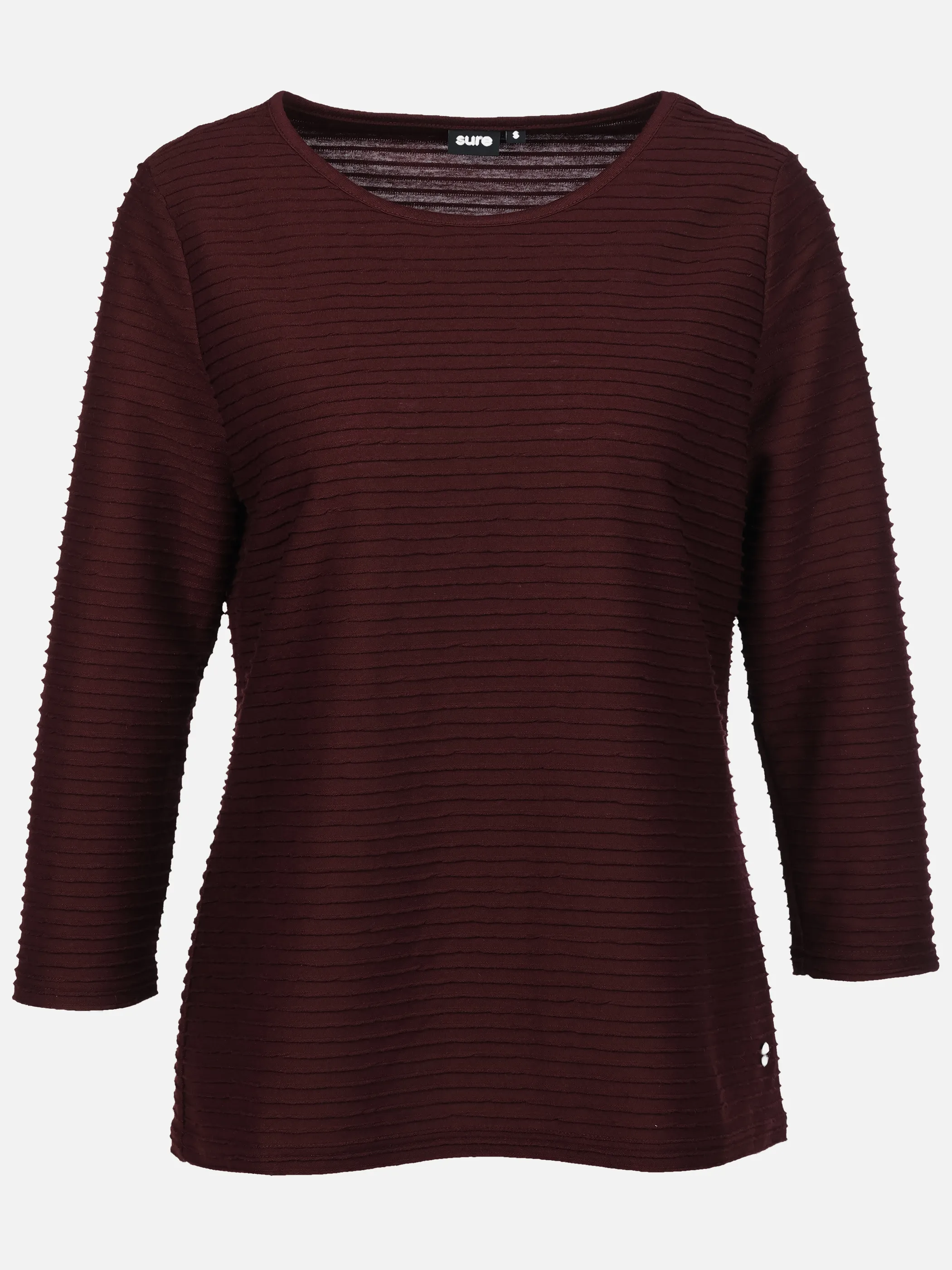 Sure Da-Struktur Shirt, 3/4 Arm Rot 929165 BURGUND 1