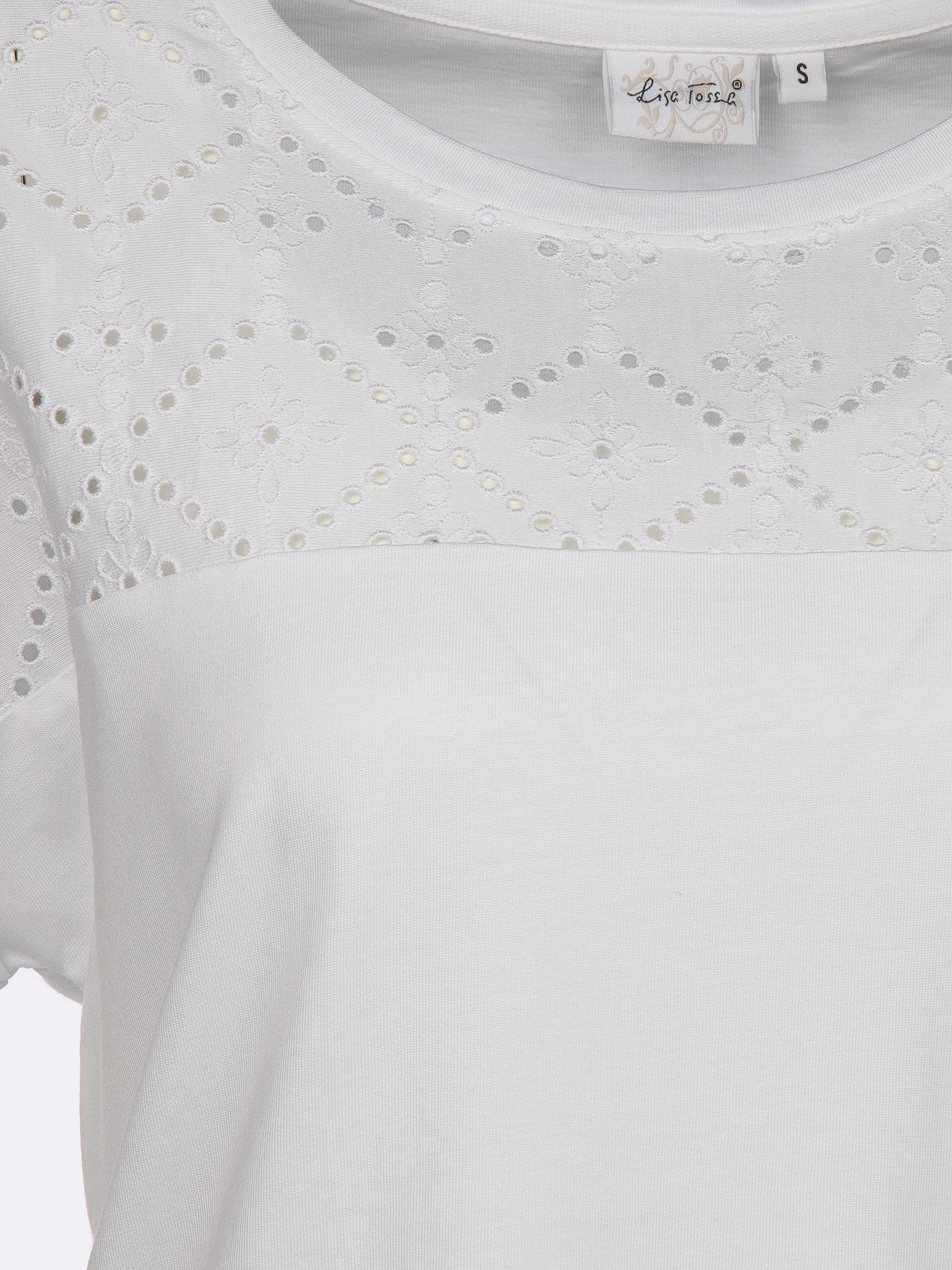 Lisa Tossa Da-T-Shirt einfarbig Weiß 909507 WHITE 3