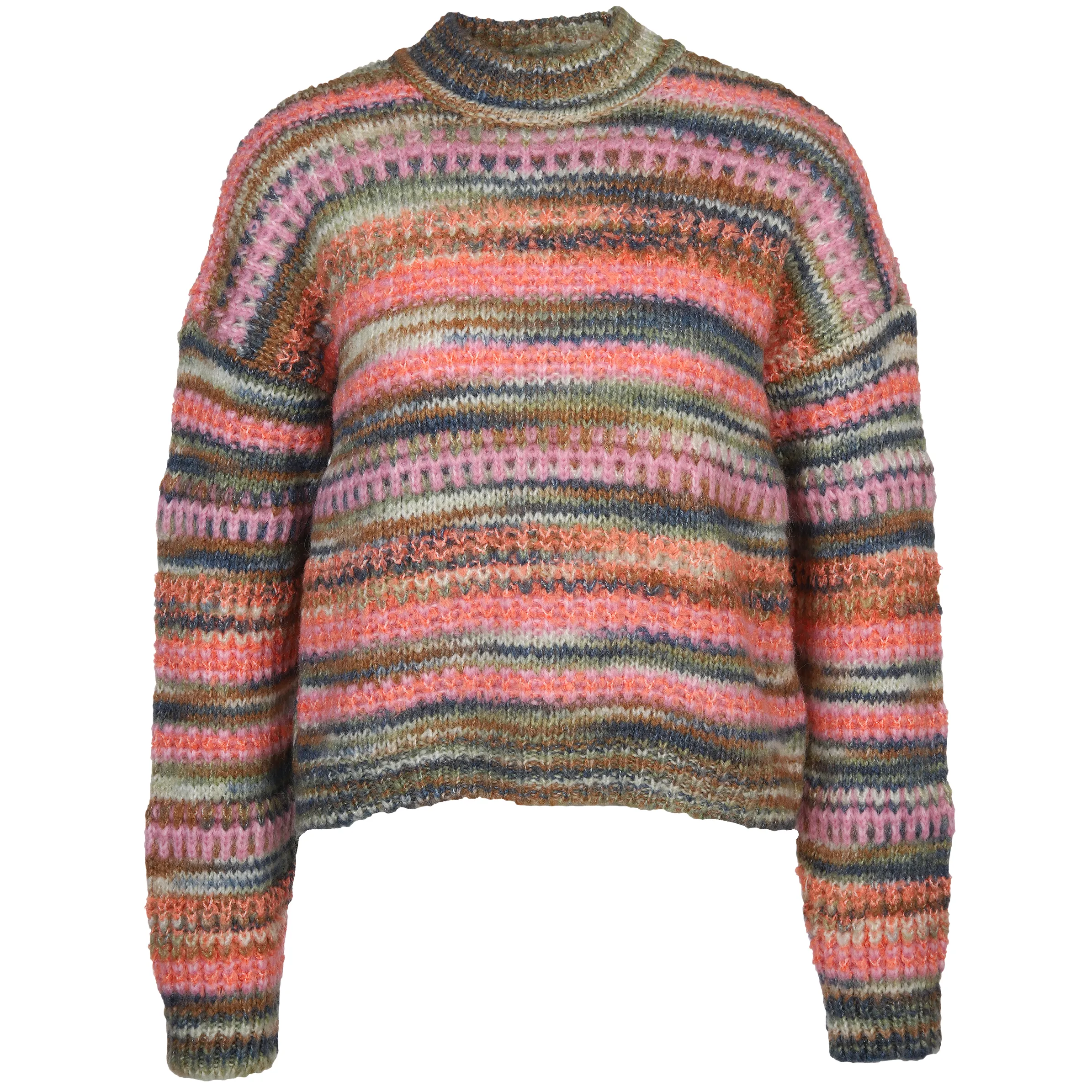 Gestreifter Pullover Bunte Winterpullover Pullover Bunte Streifen