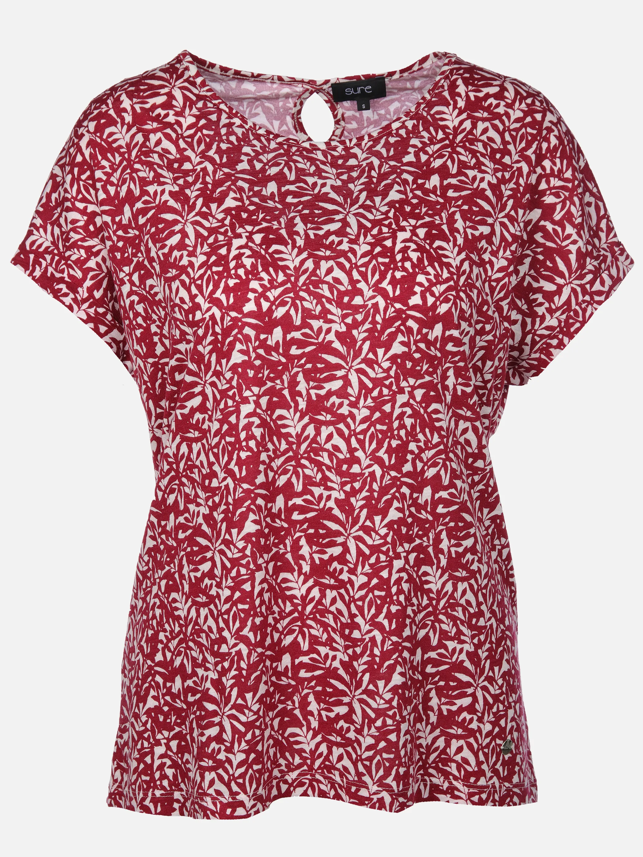 Sure Da-T-Shirt m. Alloverprint Rot 908105 RED 1 Sure Da-T-Shirt m. Alloverprint Rot 908105 RED 1