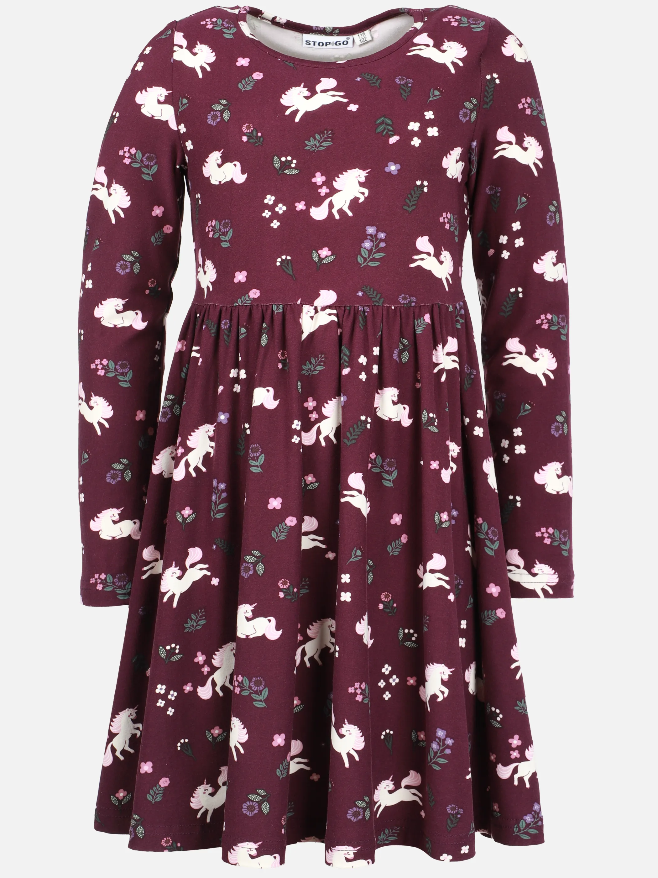 One Way KM Longsleeve Kleid mit Einhorn AOP in Lila 913335 LILA 1