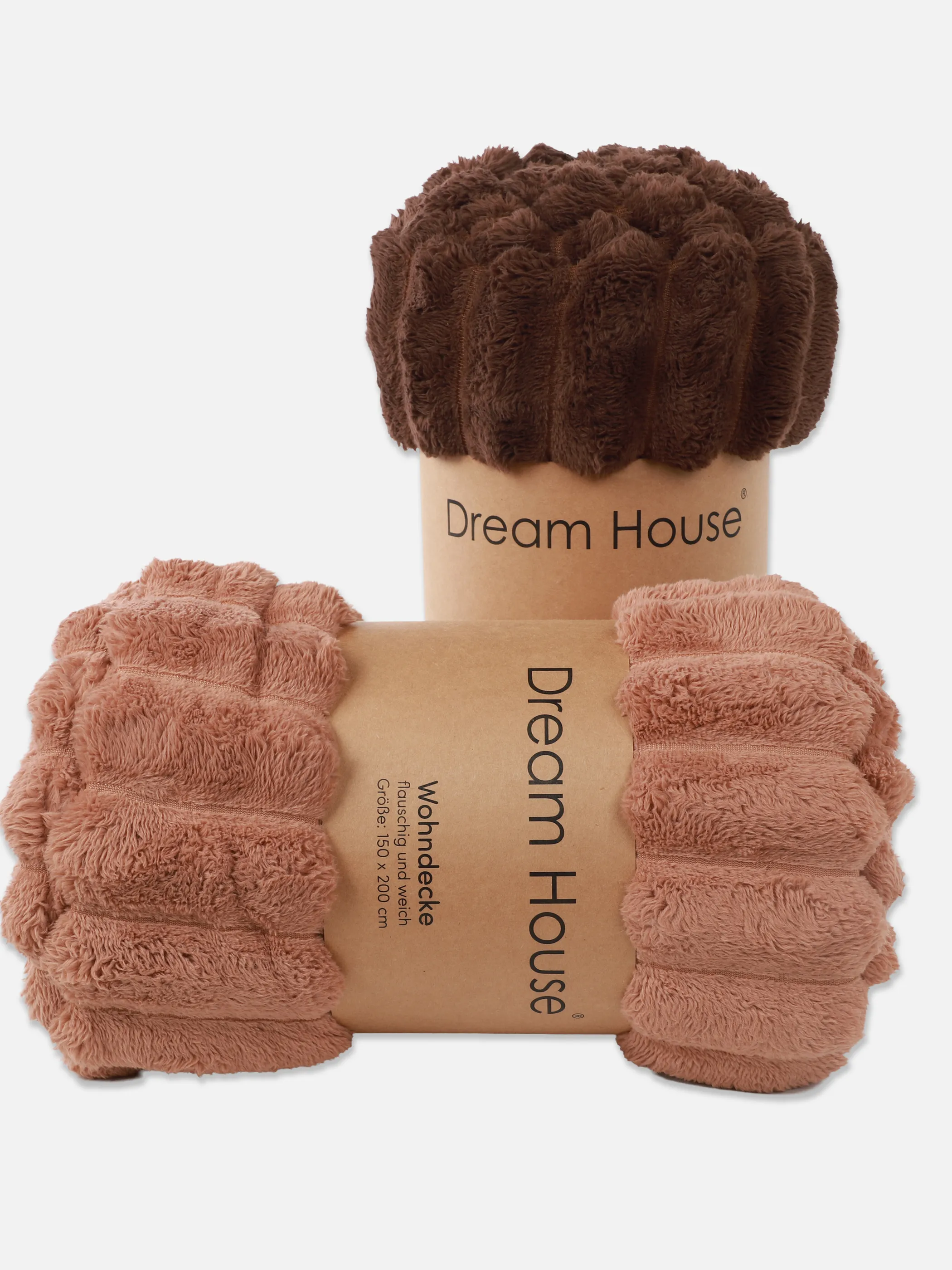 Dream House Wohndecke gerippt Braun 932947 COFFEE 2
