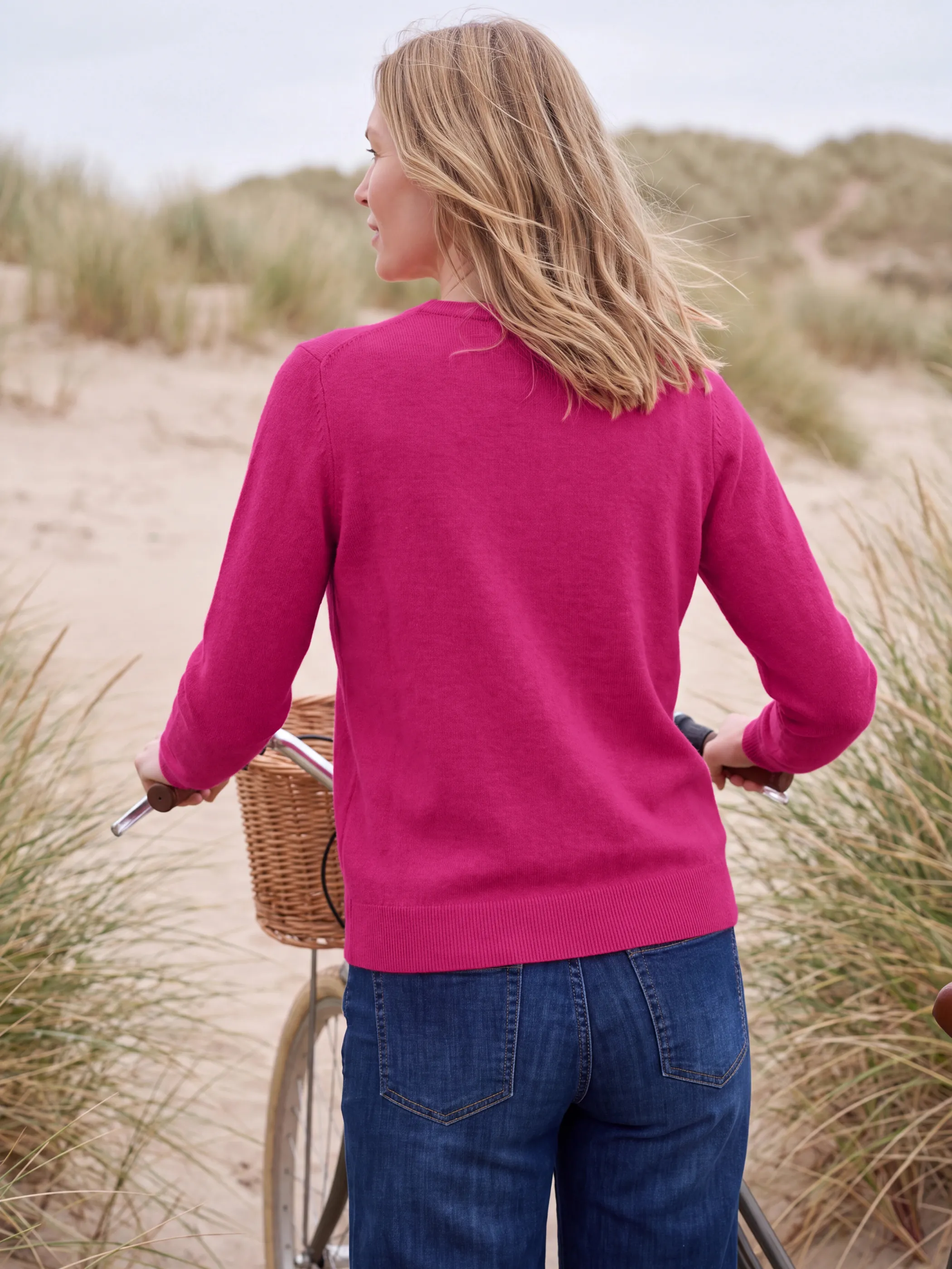 Cecil B303981 TOS Cosy Roundneck sweater Pink 932616 17984 2
