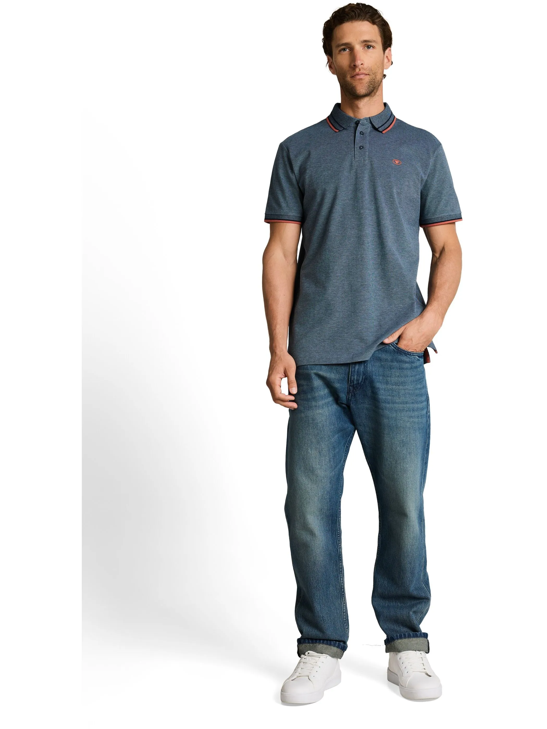 Tom Tailor 1050778 NOS printed polo Blau 922100 40493 4