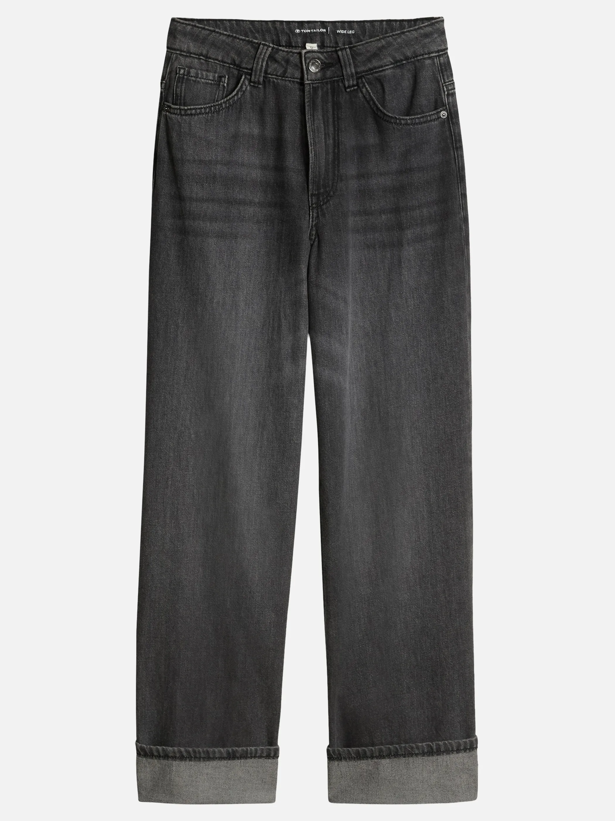 Tom Tailor 1052795 wide leg turn-up denim Grau 934463 10220 1