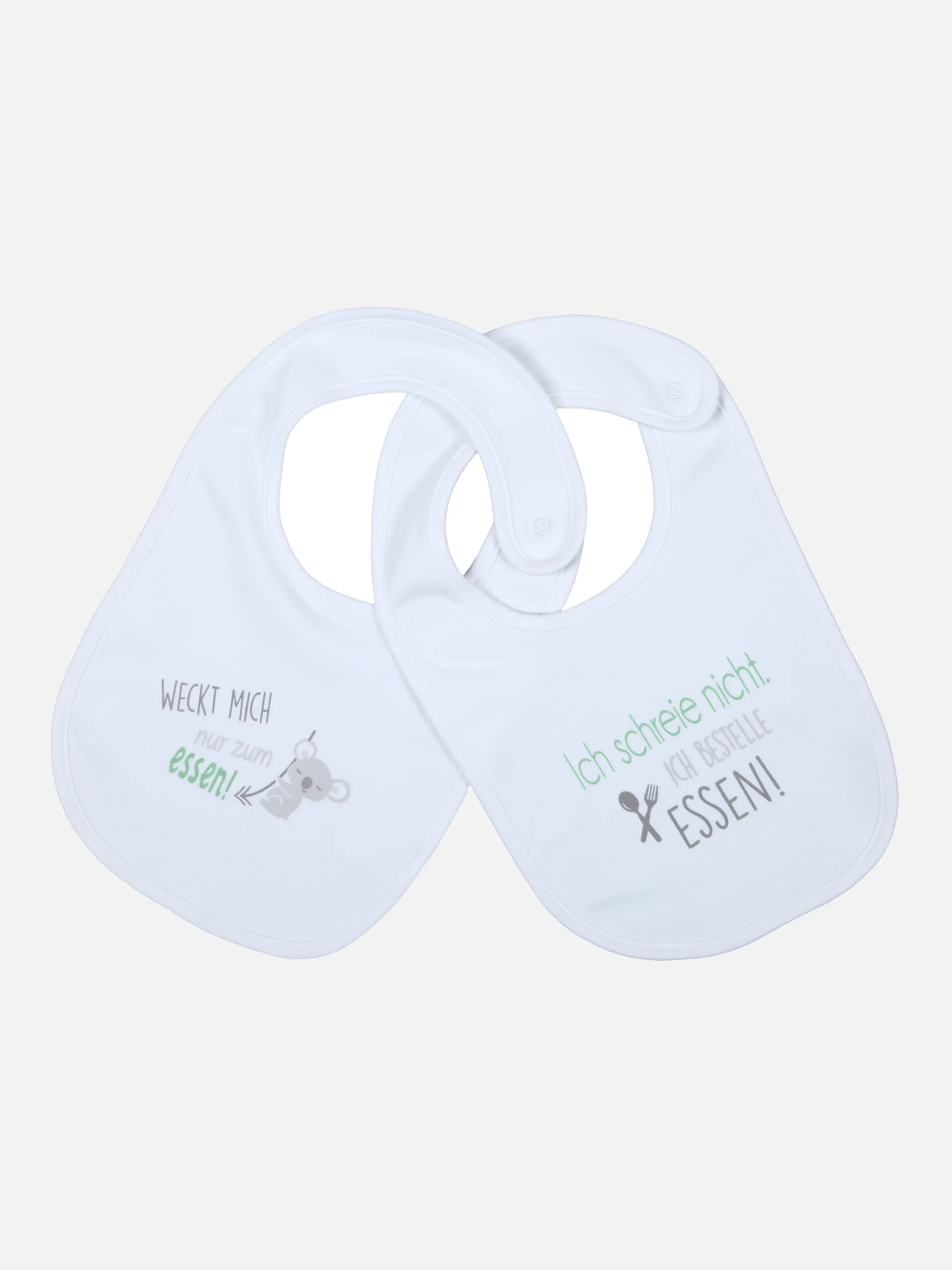 Bubble Gum Baby UNI Sprüche Lätzen 2er Weiß 851473 WEIß 1