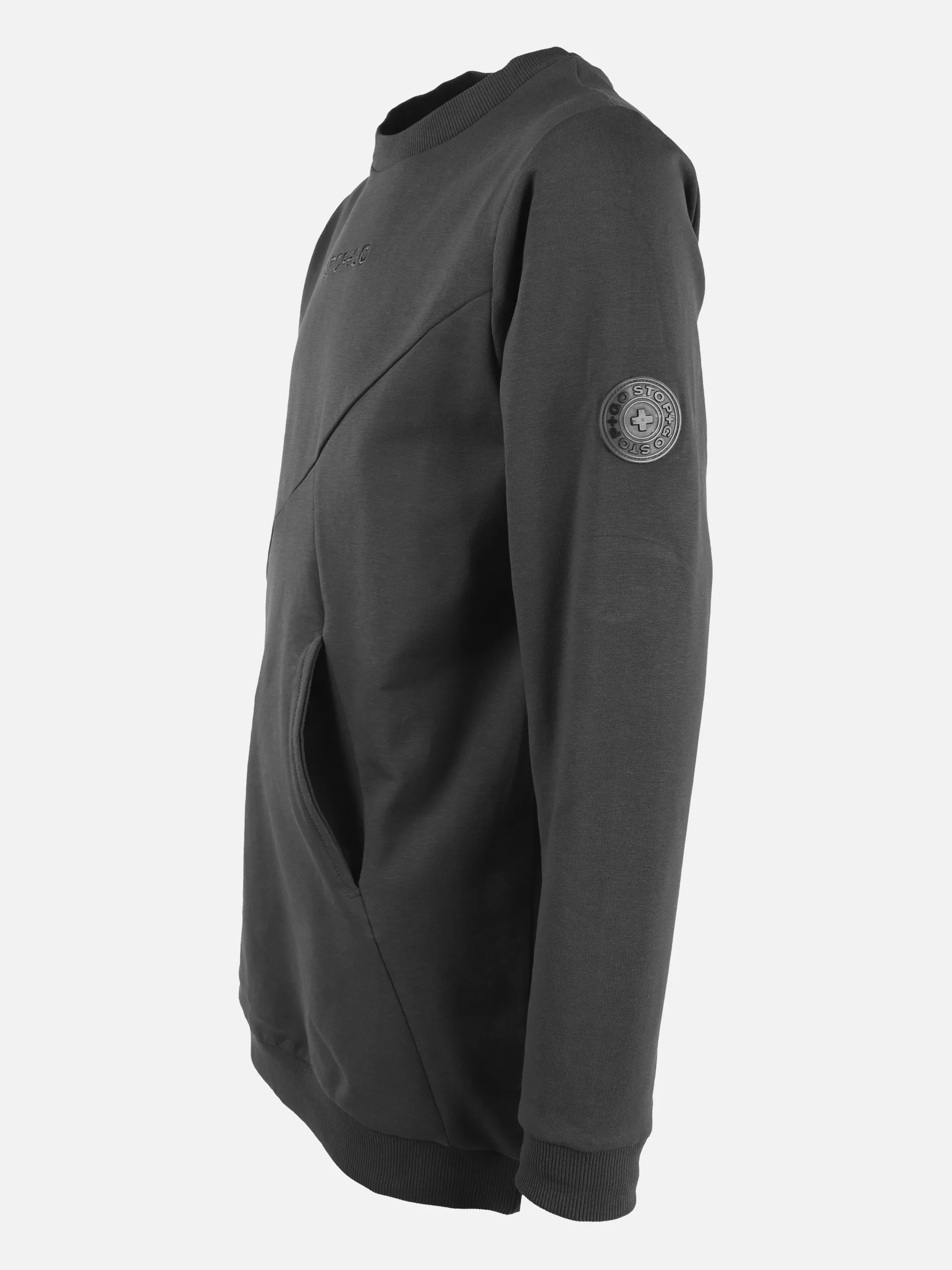 Stop + Go JJ Sweatshirt mit kleinem Frontdruck Grau 875616 ANTHRA1 3 Stop + Go JJ Sweatshirt mit kleinem Frontdruck Grau 875616 ANTHRA1 3