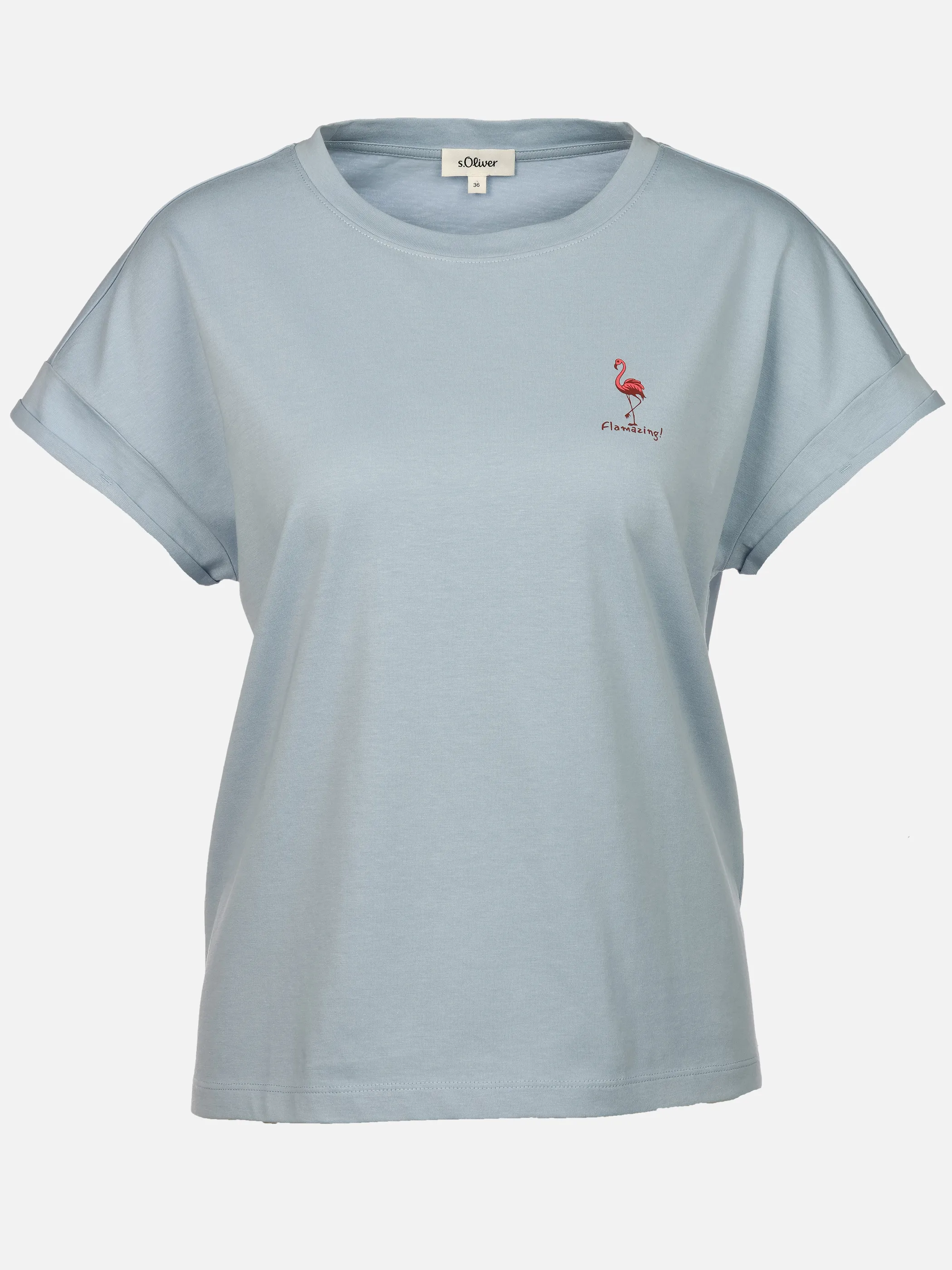 s.Oliver 2184730 T-Shirt mit Print Blau 930463 50D6 1