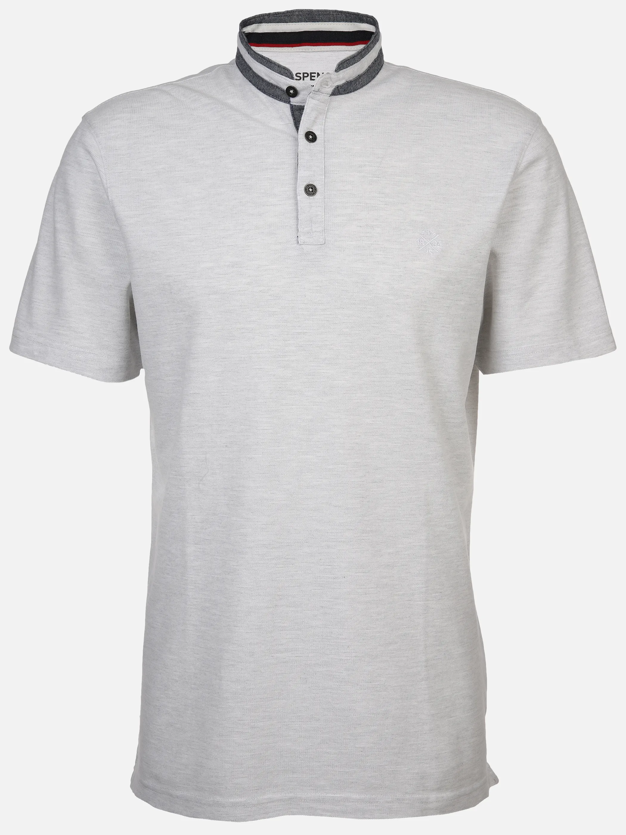 Jim Spencer He. Stehkragenshirt 1/2 Arm twisted Weiß 873097 ECRU 1