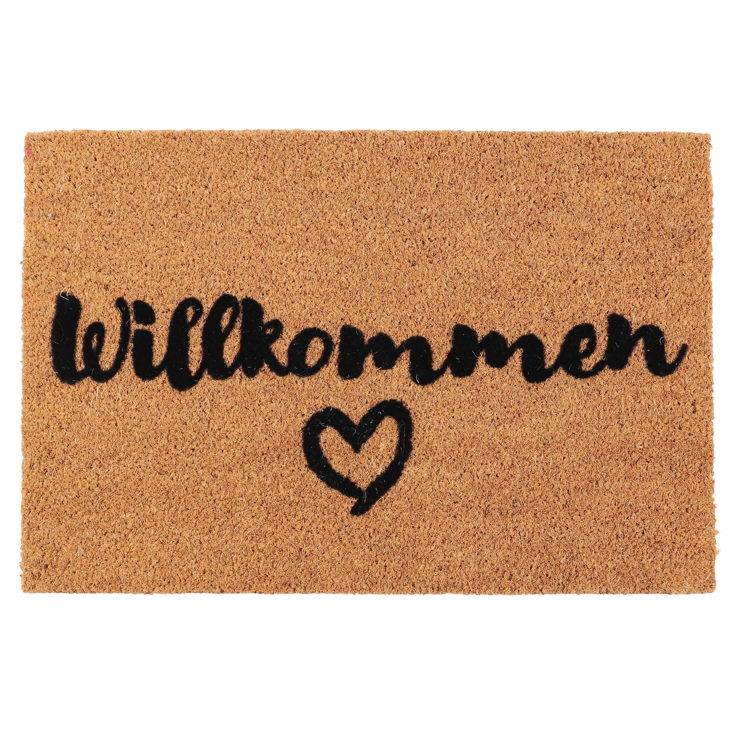 Deko Artikel Fußmatte 40x60 Willkommen Braun 886680 BRAUN 1