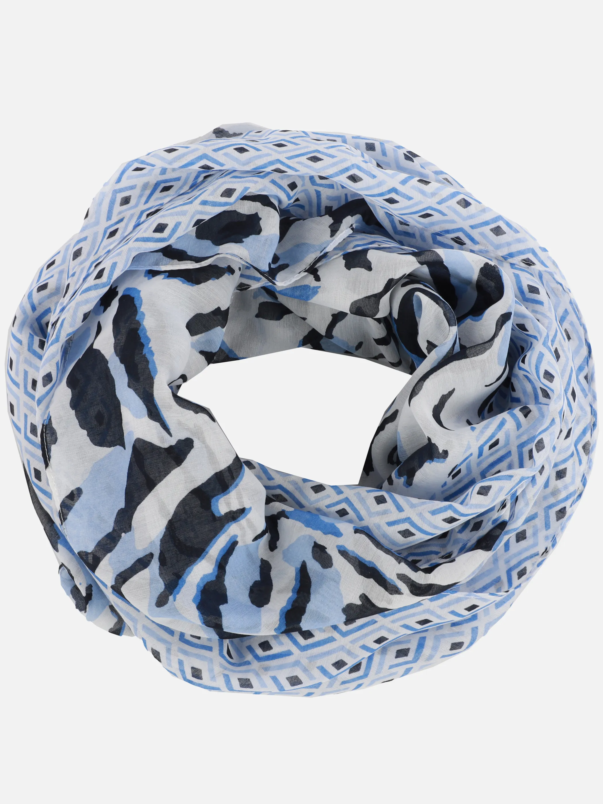 Sure Da-Loopschal m. Druck Blau 906515 BLUE 1