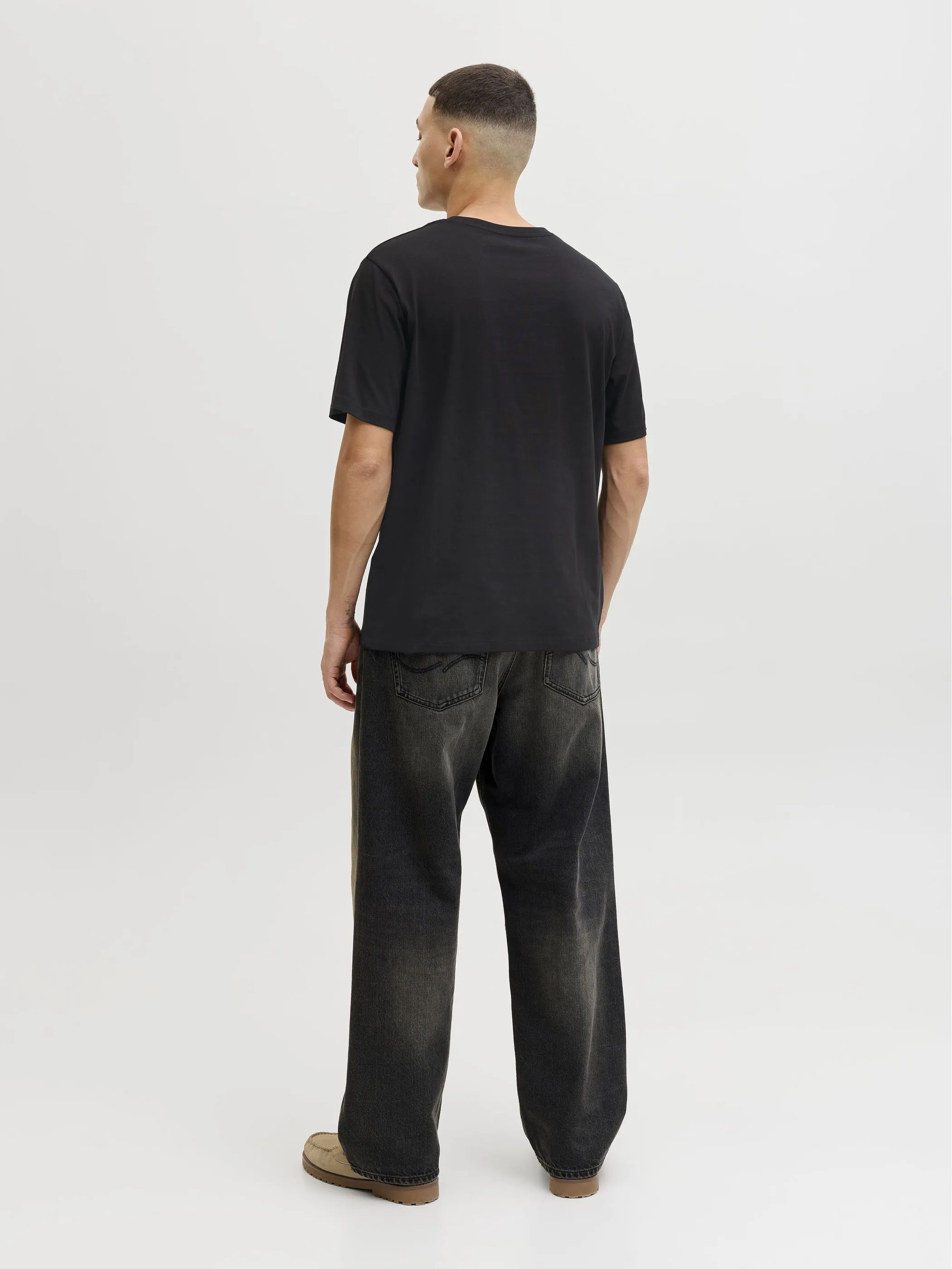 Jack Jones 12288016 JJELOGO TEE SS O-NECK Schwarz 922267 178012 2