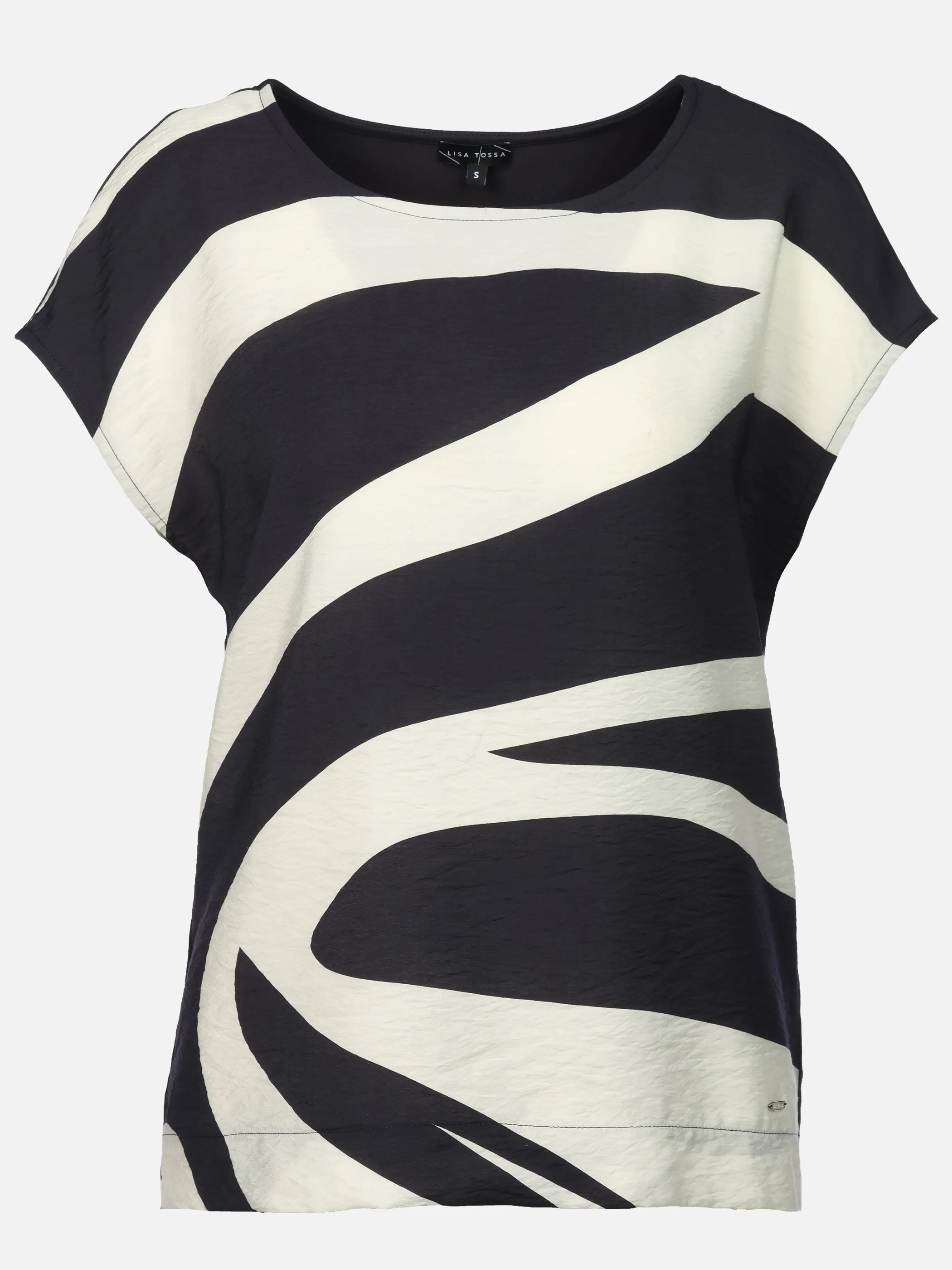 Lisa Tossa Da-Materialmix Shirt Schwarz 926181 BLACK 1