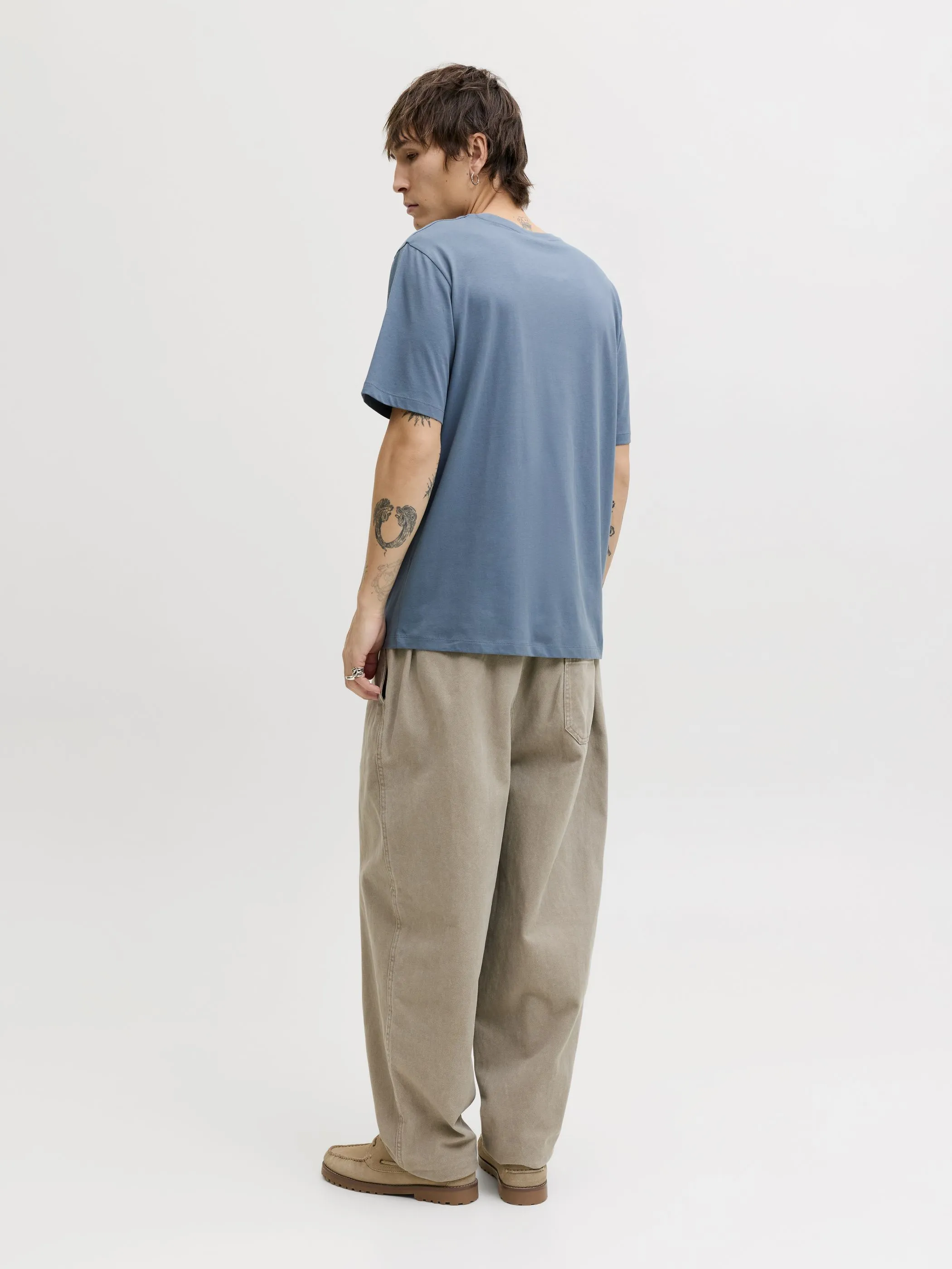 Jack Jones 12288016 JJELOGO TEE SS O-NECK Blau 922267 176533 2