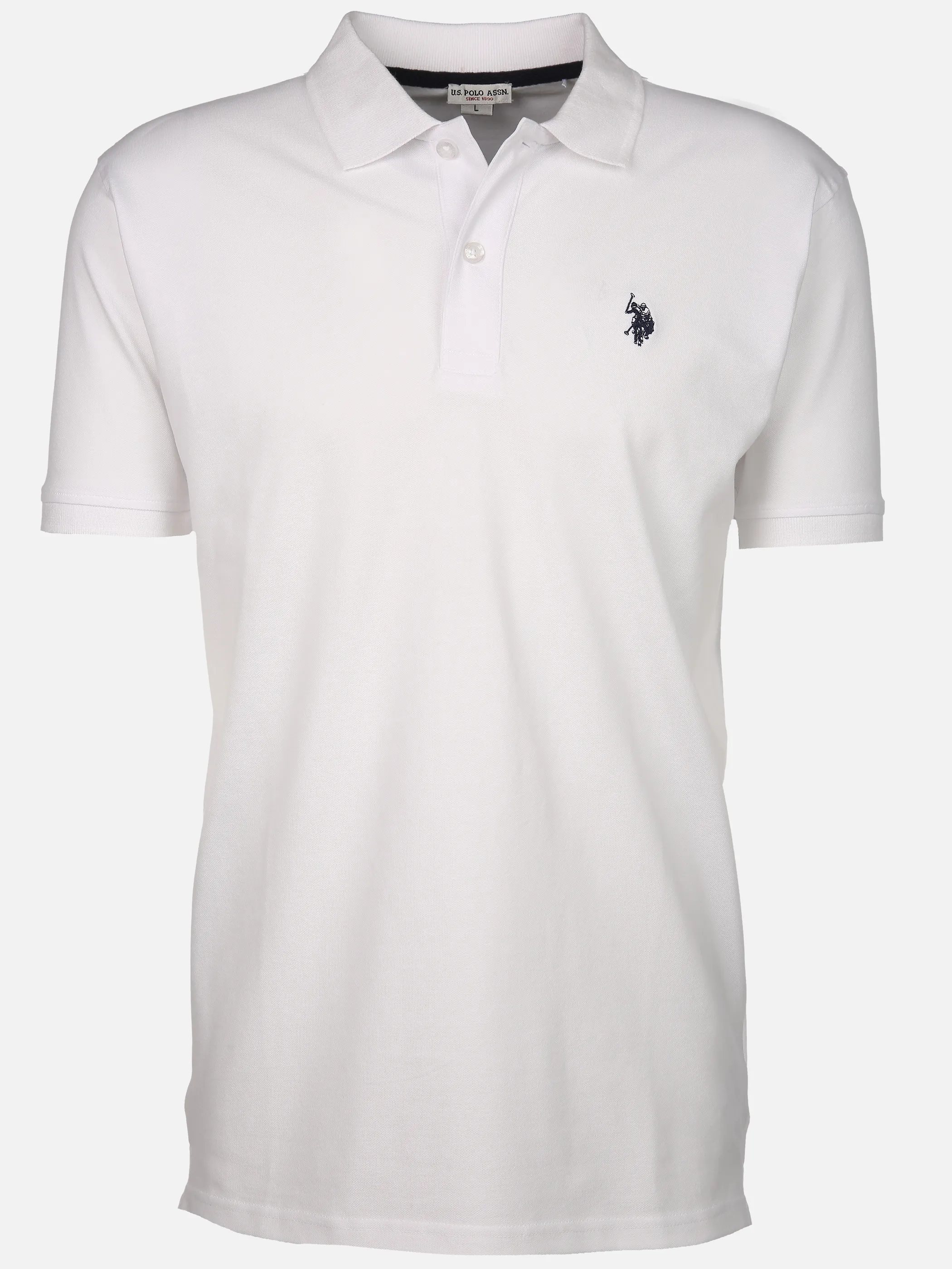 U.S. Polo Assn. He. Poloshirt 1/2 Arm basic Weiß 918360 100 WHITE 1