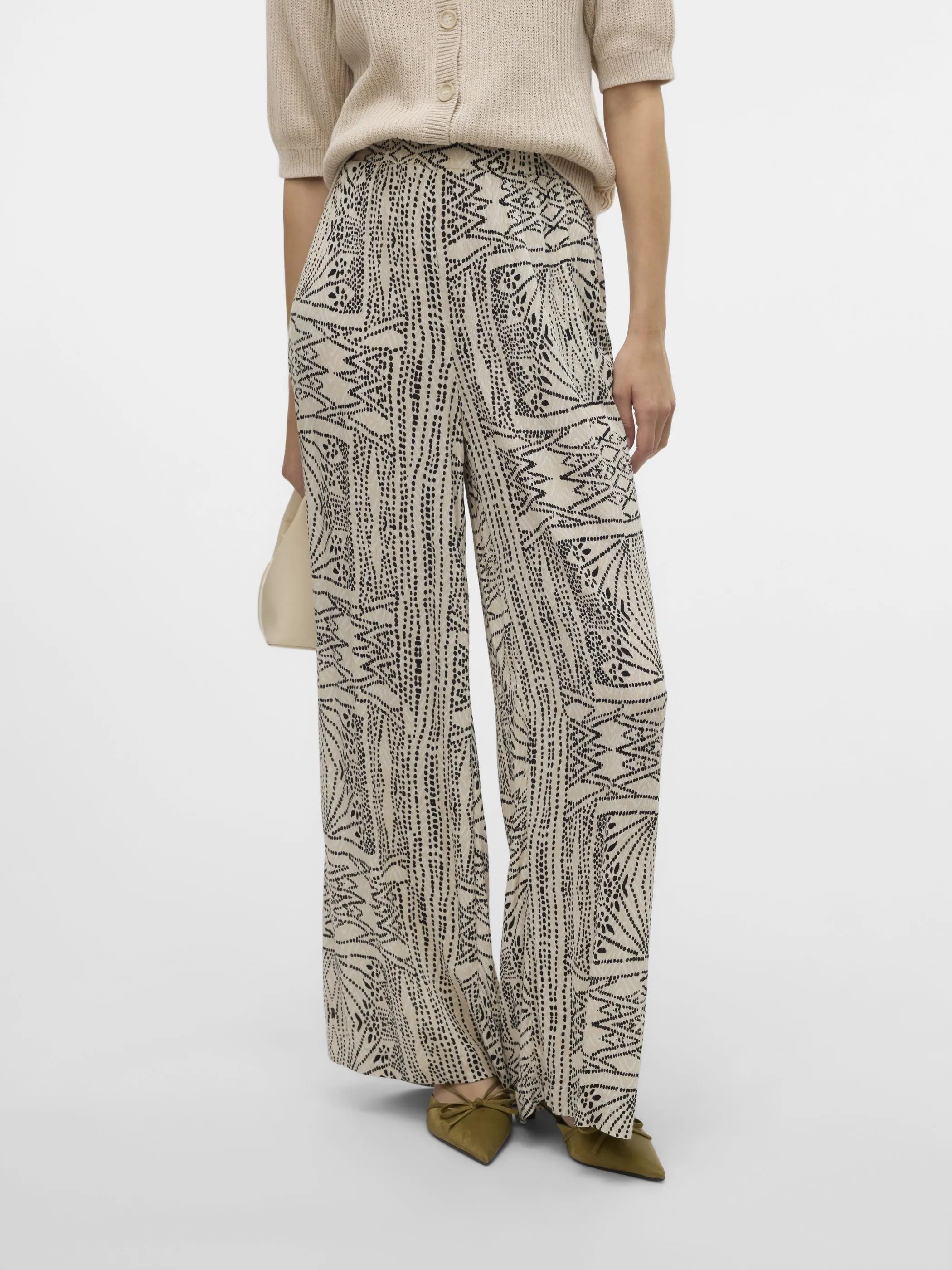 Vero Moda 10282478 VMMENNY HW WIDE PANTS Beige 906267 175626010 2