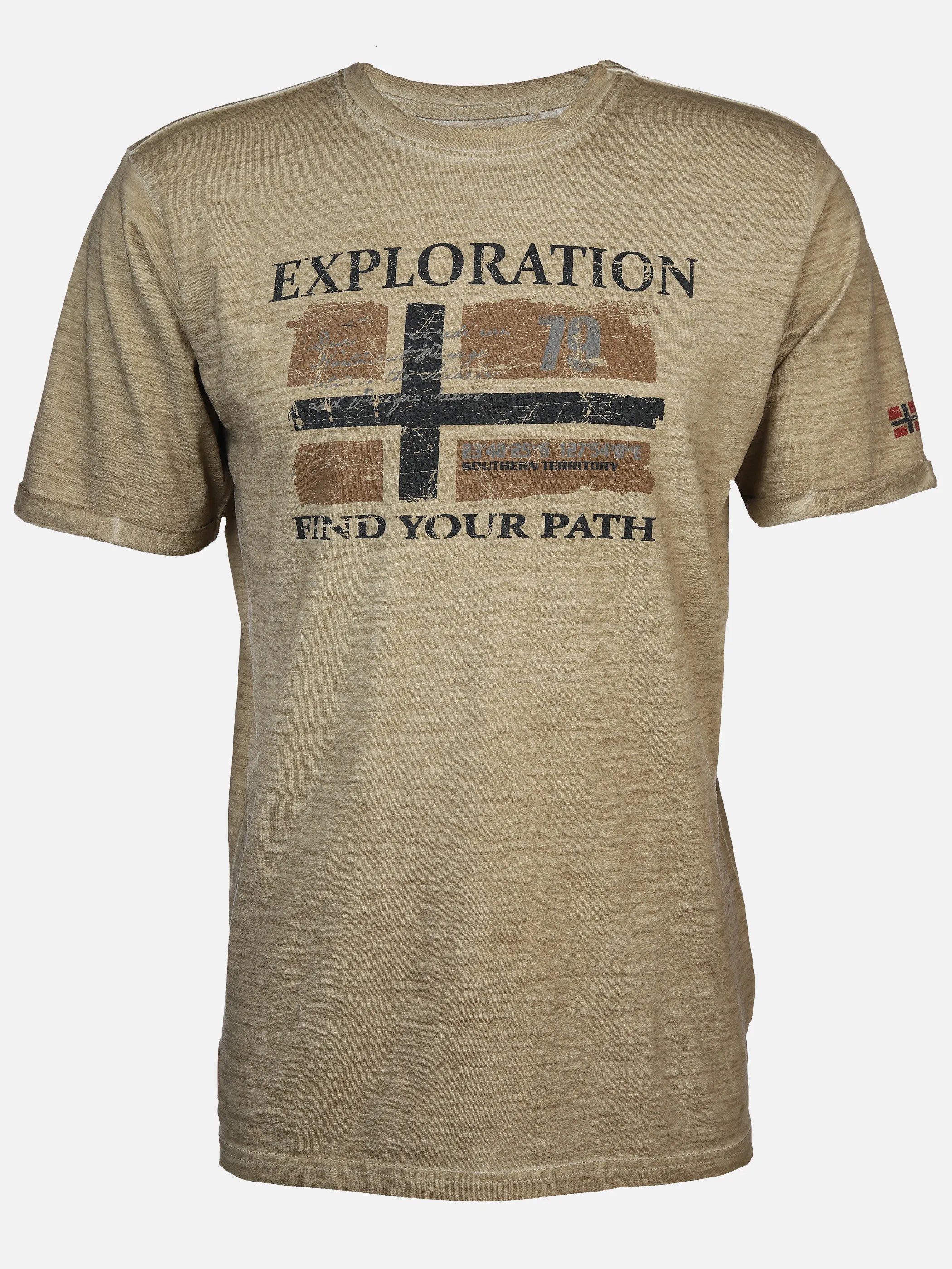 Southern Territory He. T-Shirt 1/2 Arm Logo Braun 893166 CAMEL 1 Southern Territory He. T-Shirt 1/2 Arm Logo Braun 893166 CAMEL 1