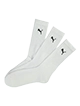 Drei Paar weiße Sportsocken mit Markenlogo