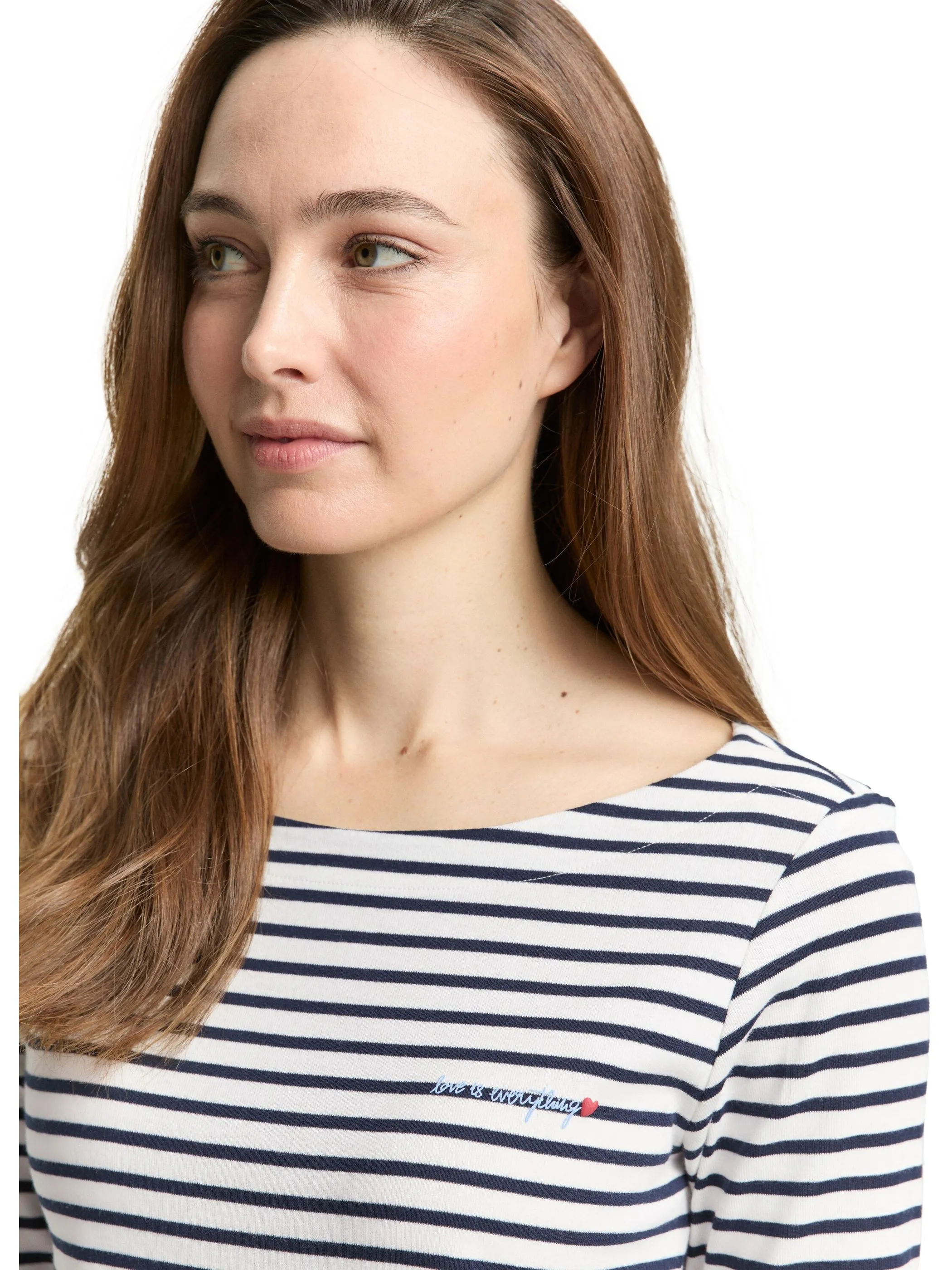 Tom Tailor 1050415 NOS T-shirt boat neck stripe Blau 921914 39840