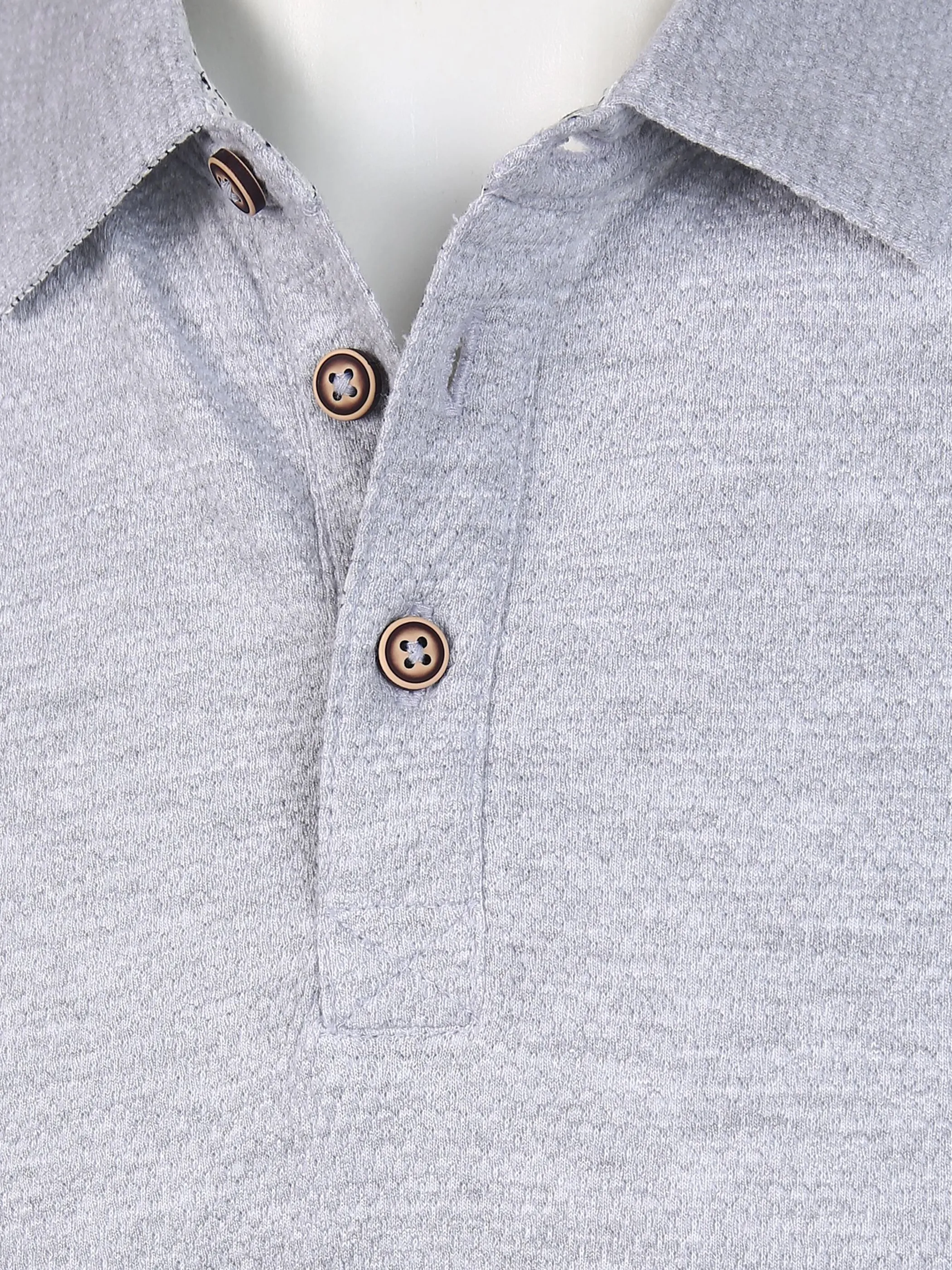 Tom Tailor 1025431 structured fabric polo Grau 850237 15398 3