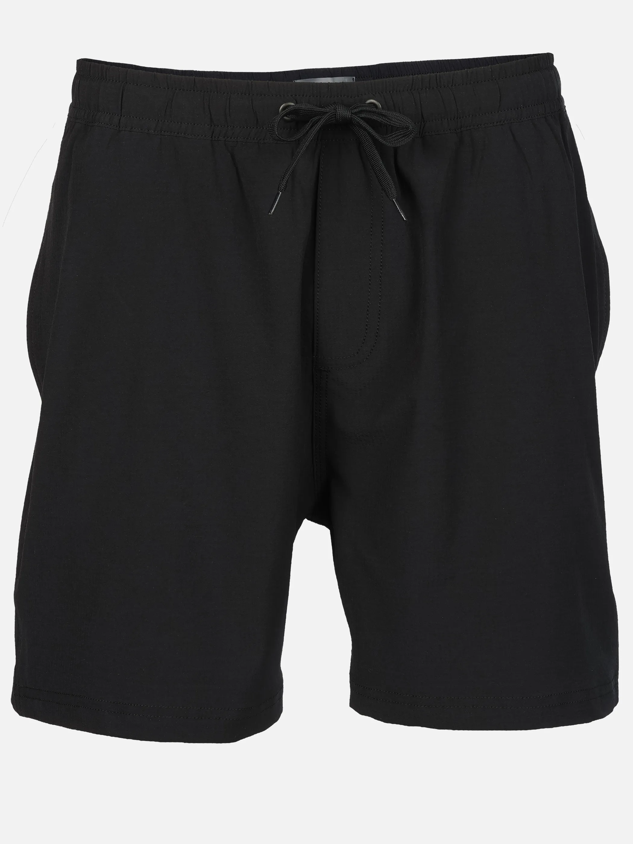 Grinario Sports He-Badeshorts, Seersucker, m. Gesäßtasche Schwarz 923519 BLACK BEA 1
