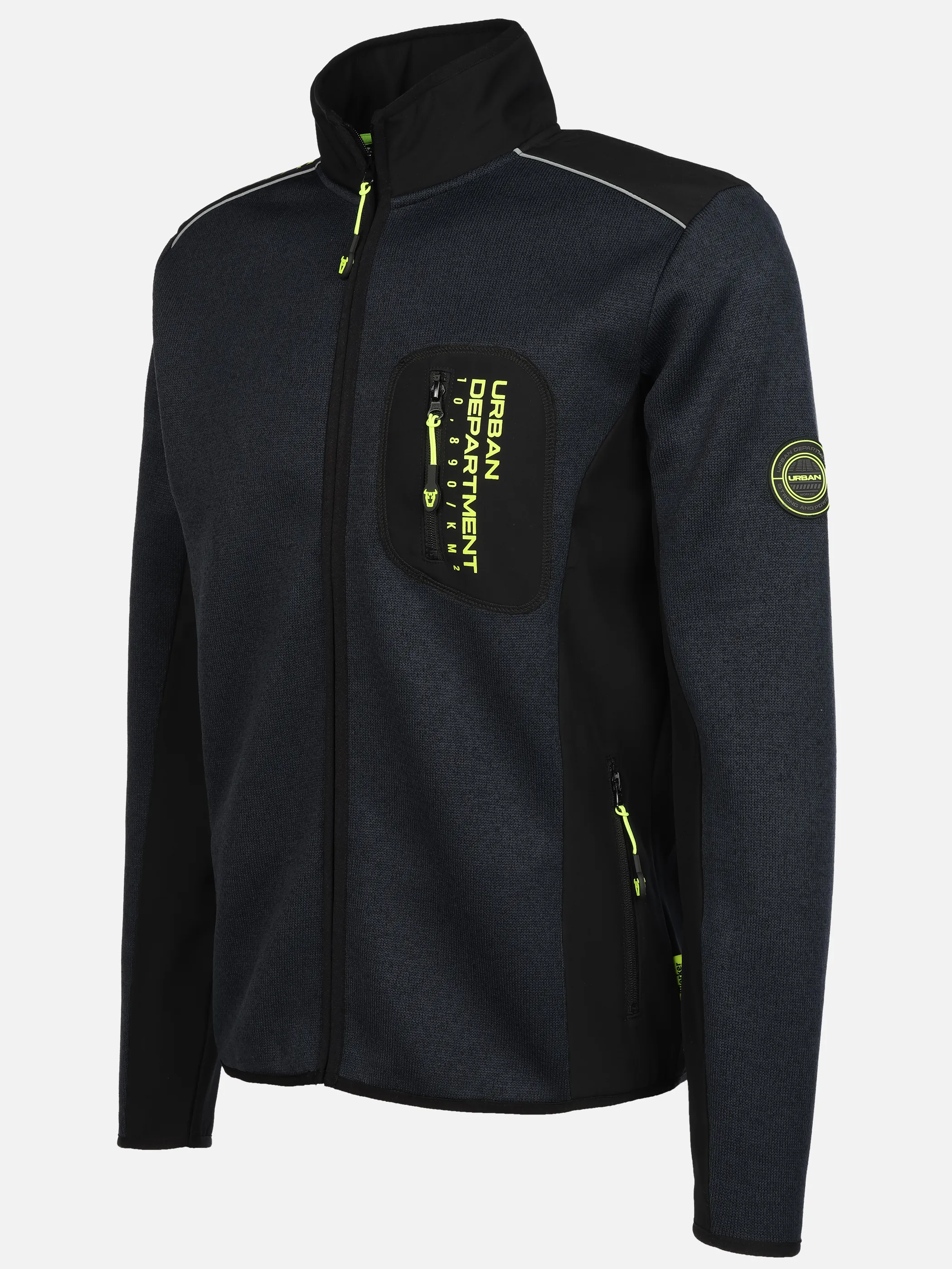 Worker He. Strickfleecejacke neon Blau 929263 NAVY 3