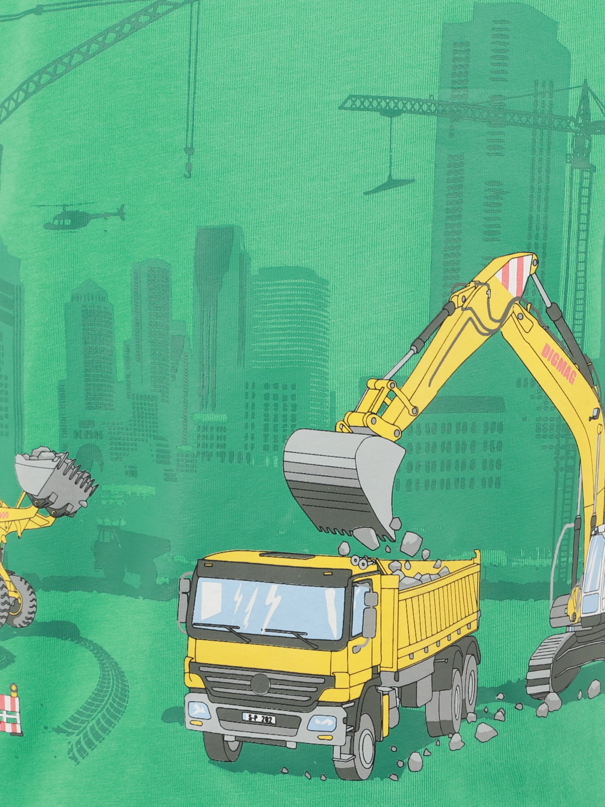 One Way MB T-SHirt mit Bagger Print in jungle green Grün 921979 GRÜN 3