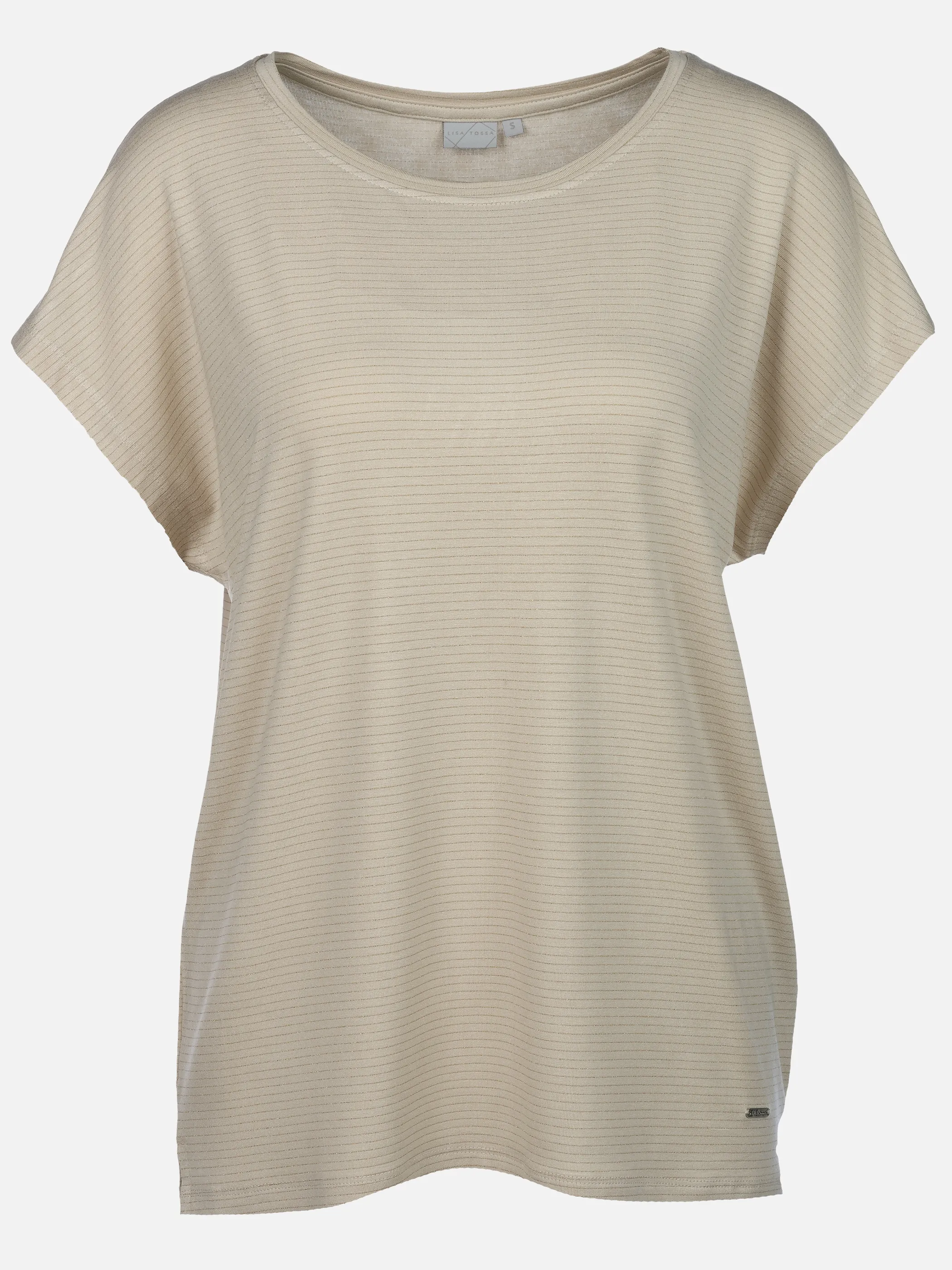 Lisa Tossa Da-T-Shirt m. Lurexstreifen Beige 922070 DOLF 1