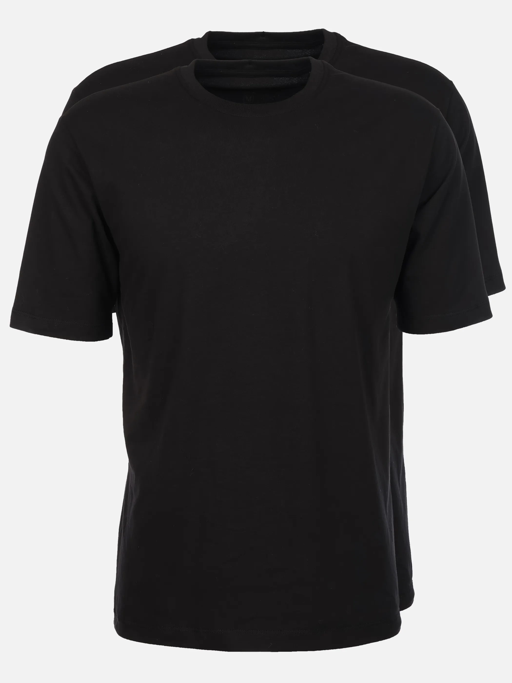 Jim Spencer He. T-Shirt 2er Pack Rundhals Schwarz 930681 BLACK 1
