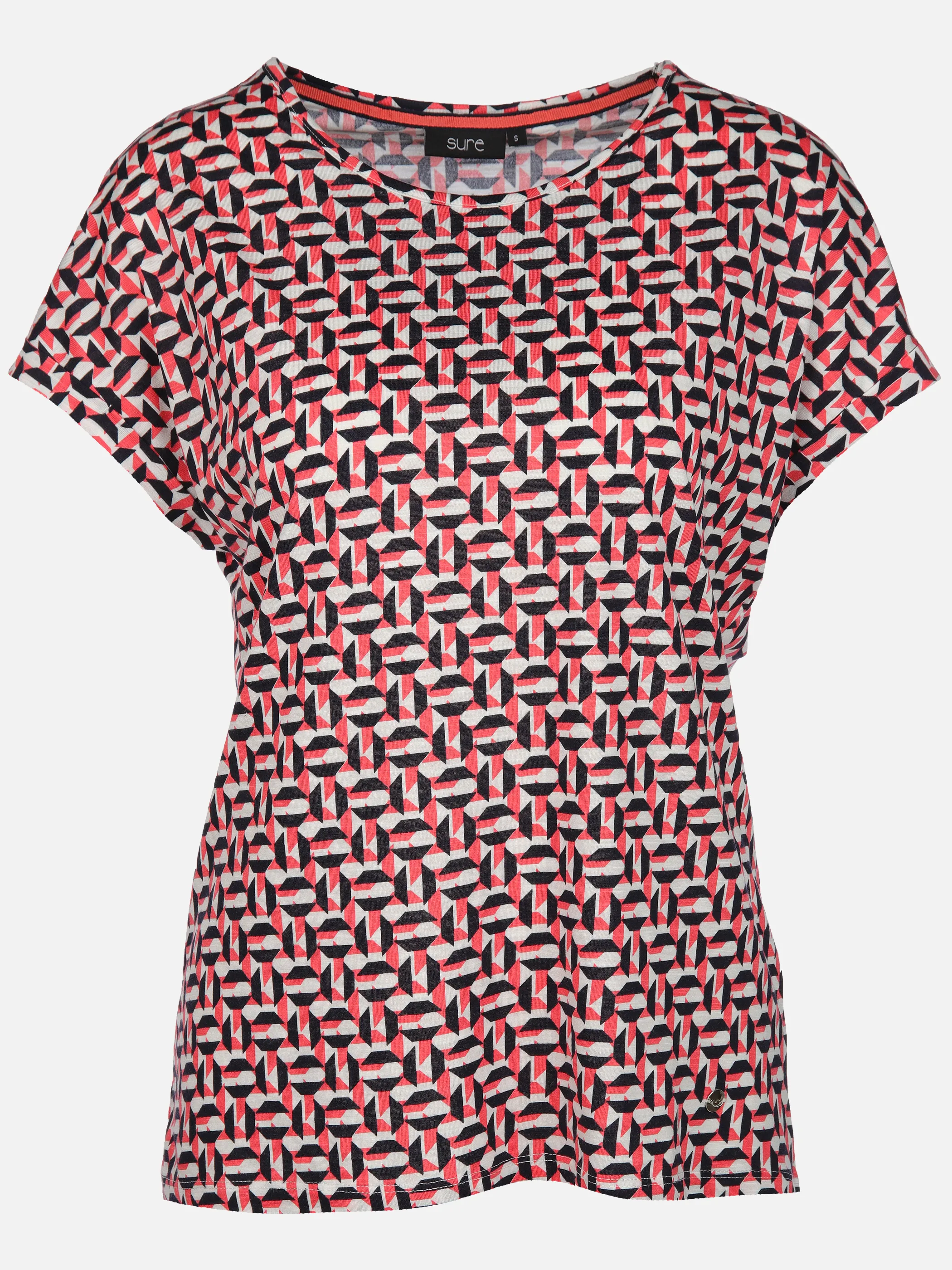 Sure Da-T-Shirt m. Alloverprint Marine 908104 CORAL 1