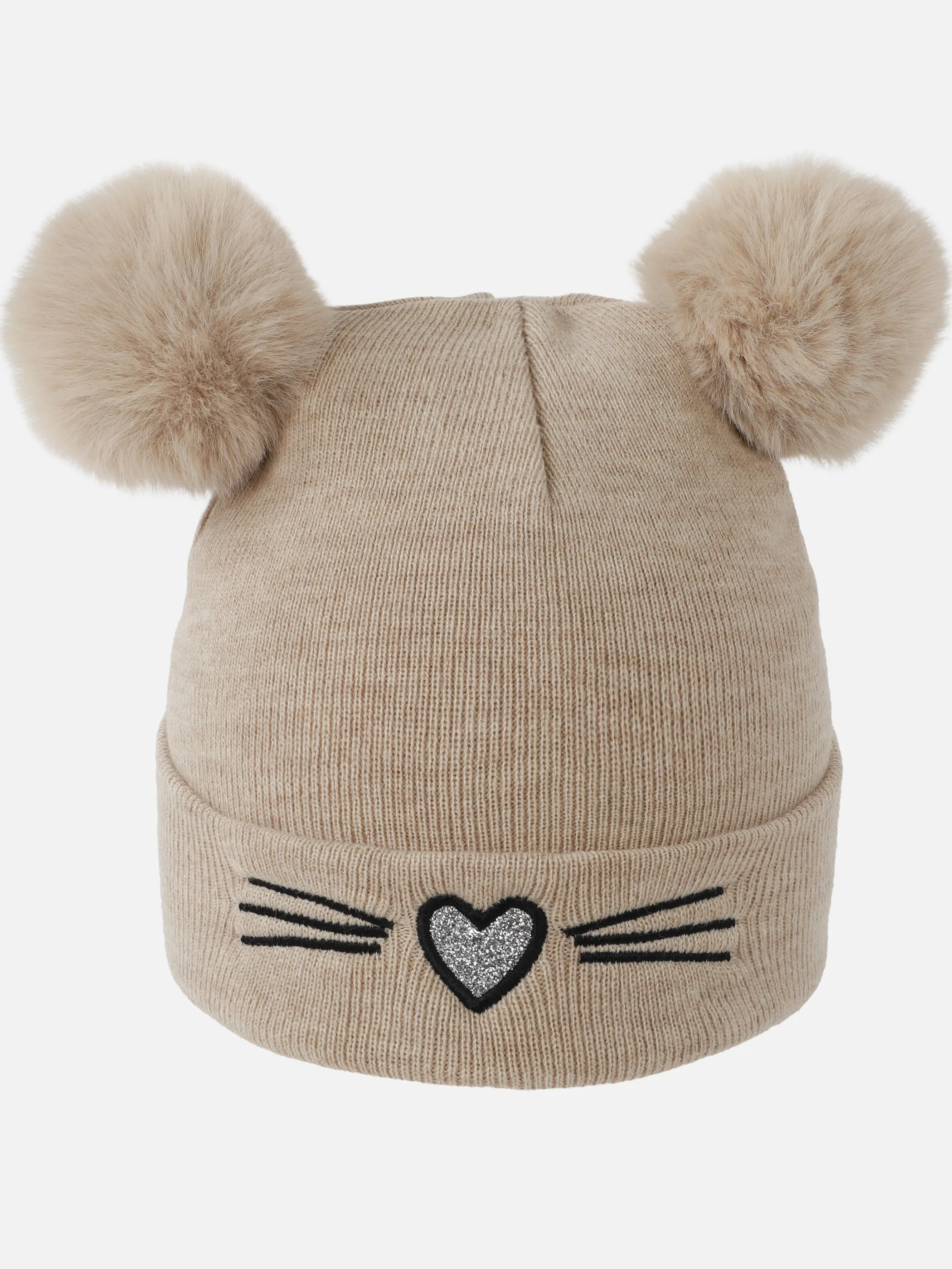 One Way KM-Mütze m. Katzenmotiv Beige 930734 BEIGE 1