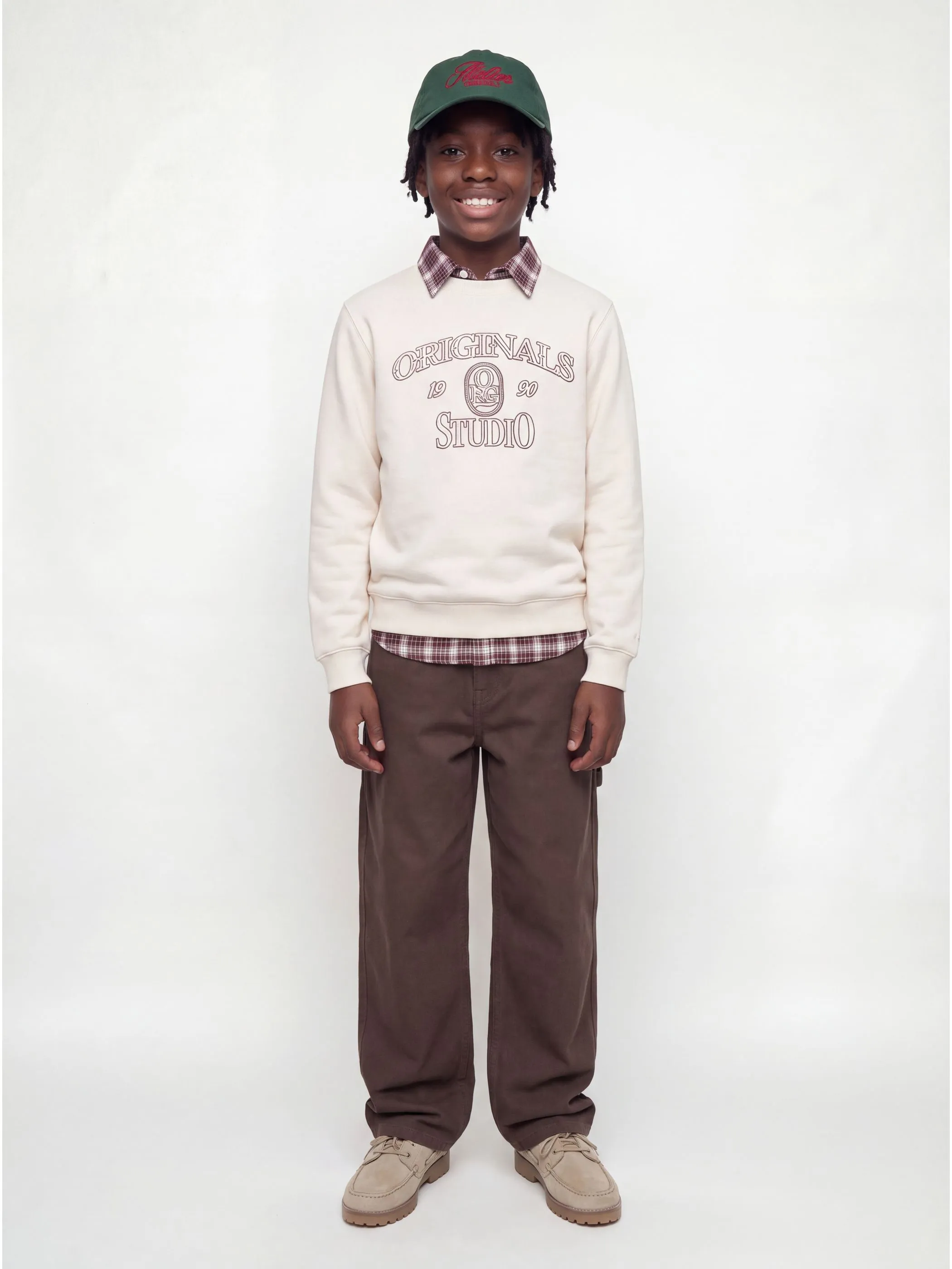 Jack&Jones Junior 12303317 JORCHAMBERI TYPO SWEAT CREW NECK JN Weiß 931442 177620 4