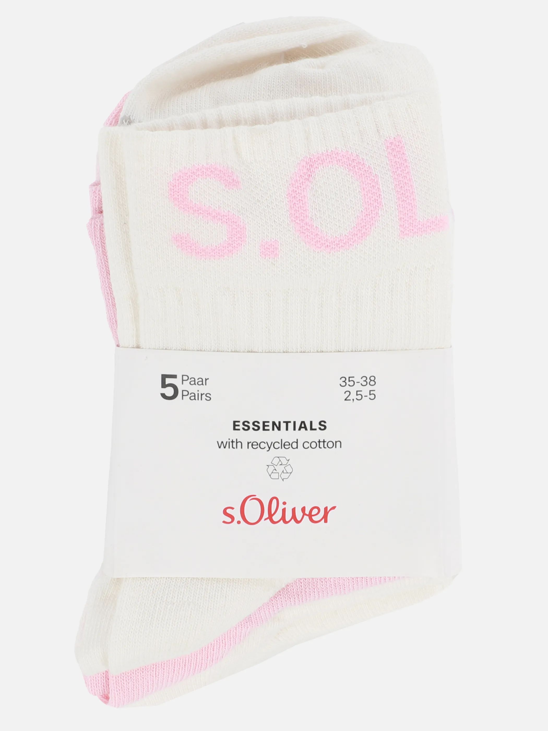 s.Oliver S20753 Damen 5er PAck Quarter Tennis Weiß 908704 4146 3