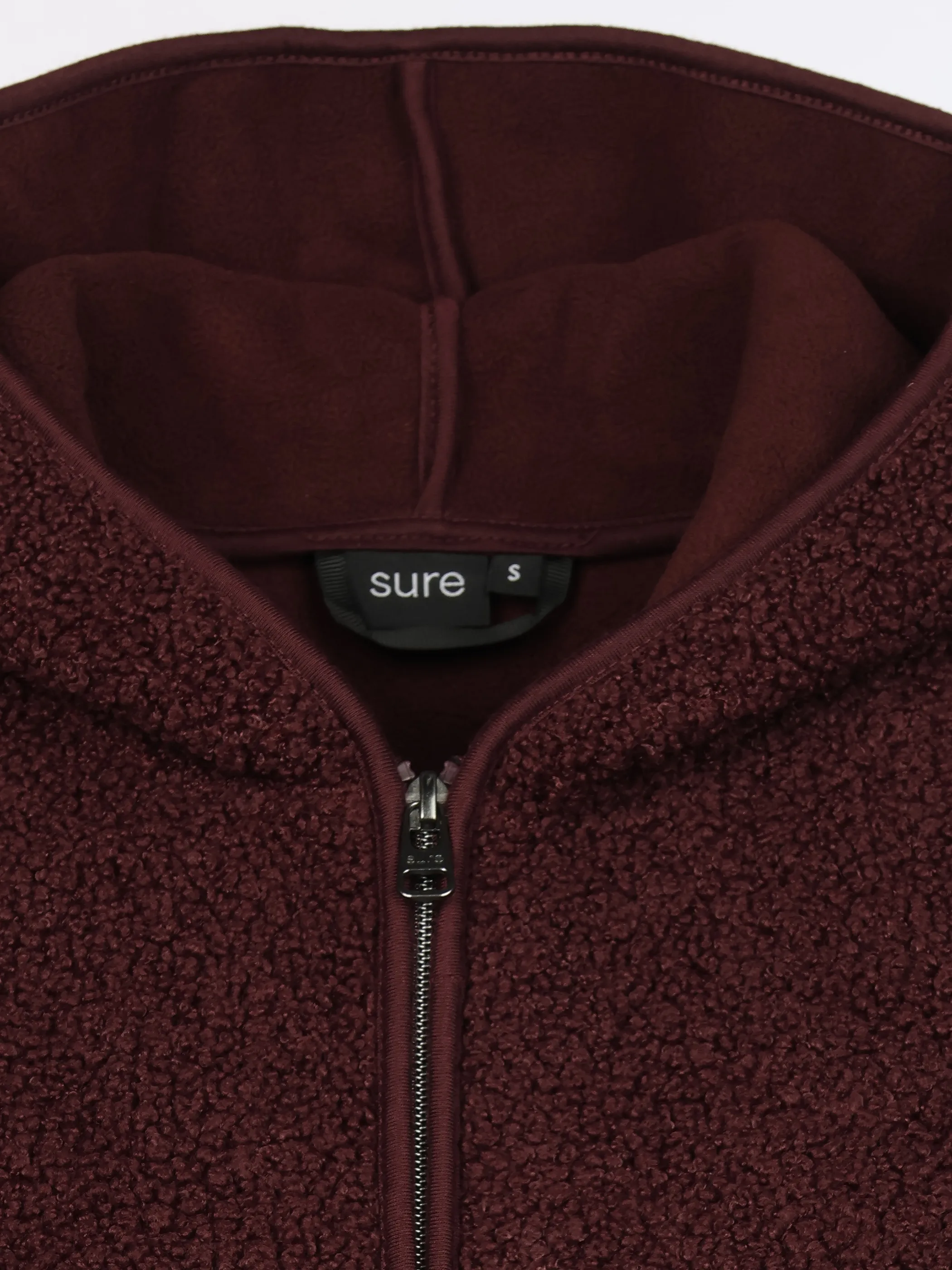 Sure Da. Teddy-Fleece Weste Rot 928785 BURGUND 3
