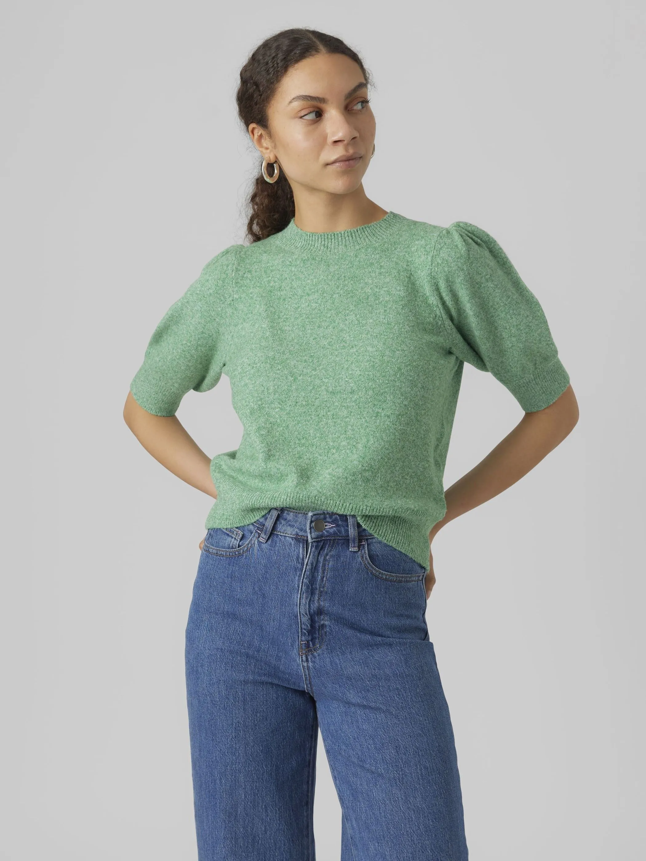 Vero Moda 10278313 VMDOFFY 2/4 O-NECK PU Grün 888449 175609001 5 Vero Moda 10278313 VMDOFFY 2/4 O-NECK PU Grün 888449 175609001 5