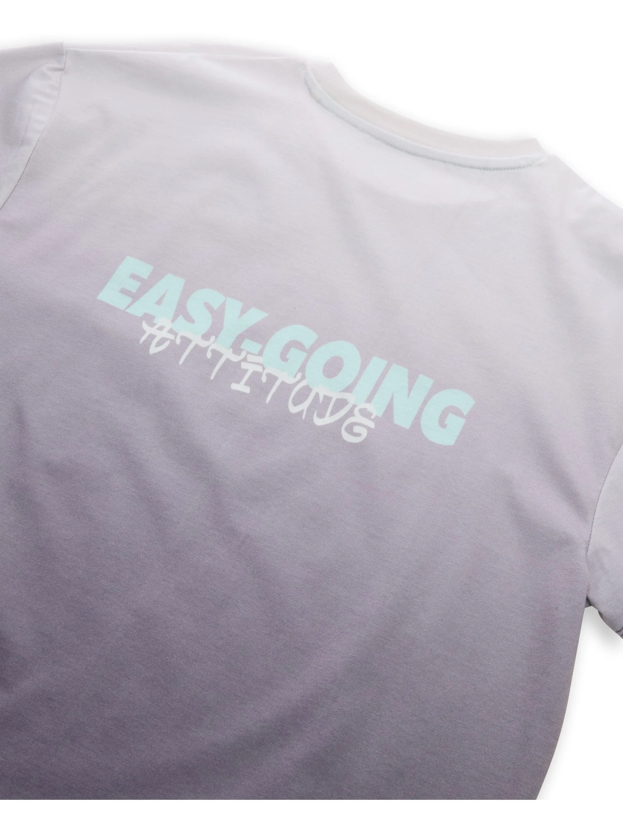 Tom Tailor 1050605 oversize printed dip dye t-shirt Grau 928062 39792 3