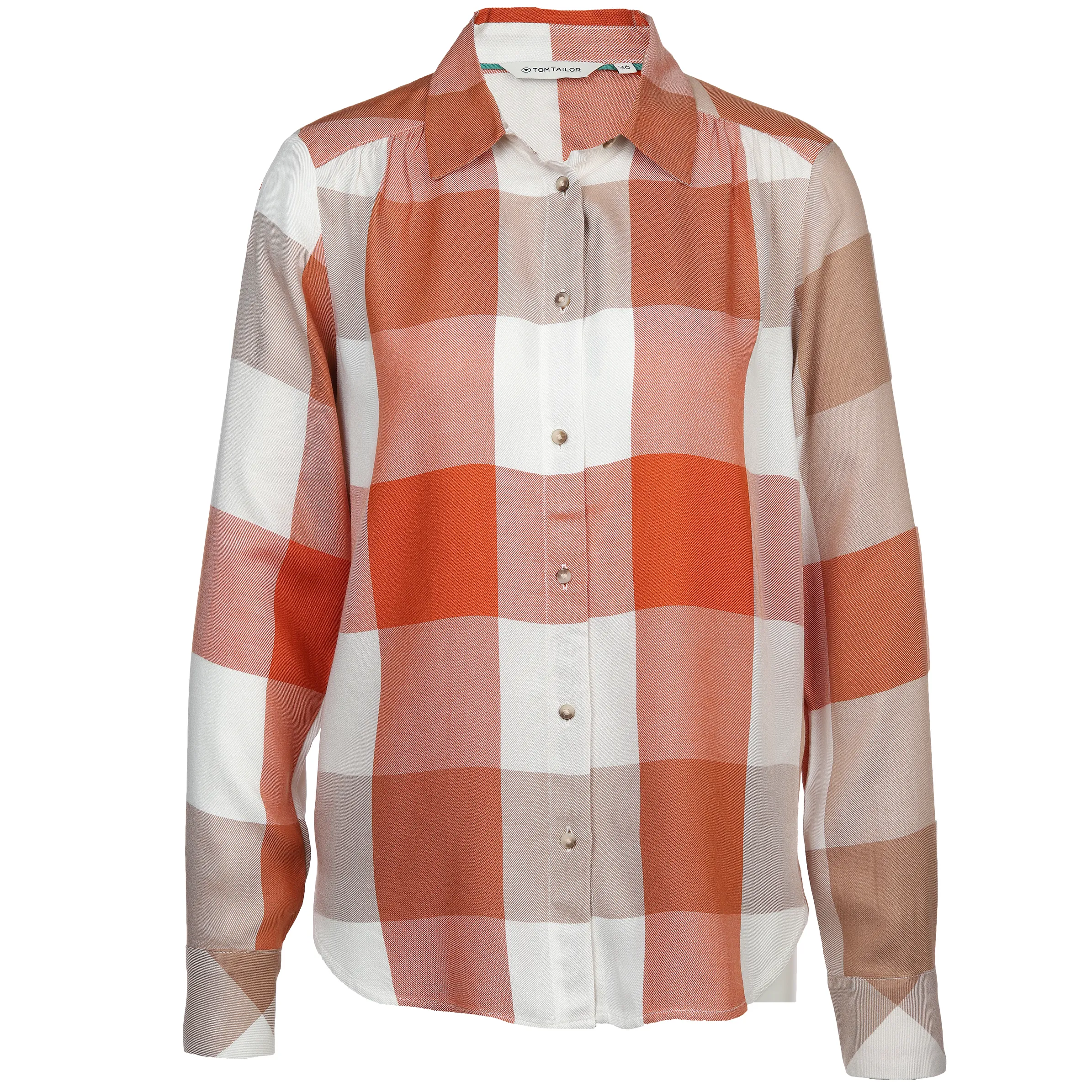 Tom Tailor 1037884 checked blouse Orange 883846 32422 1 Tom Tailor 1037884 checked blouse Orange 883846 32422 1