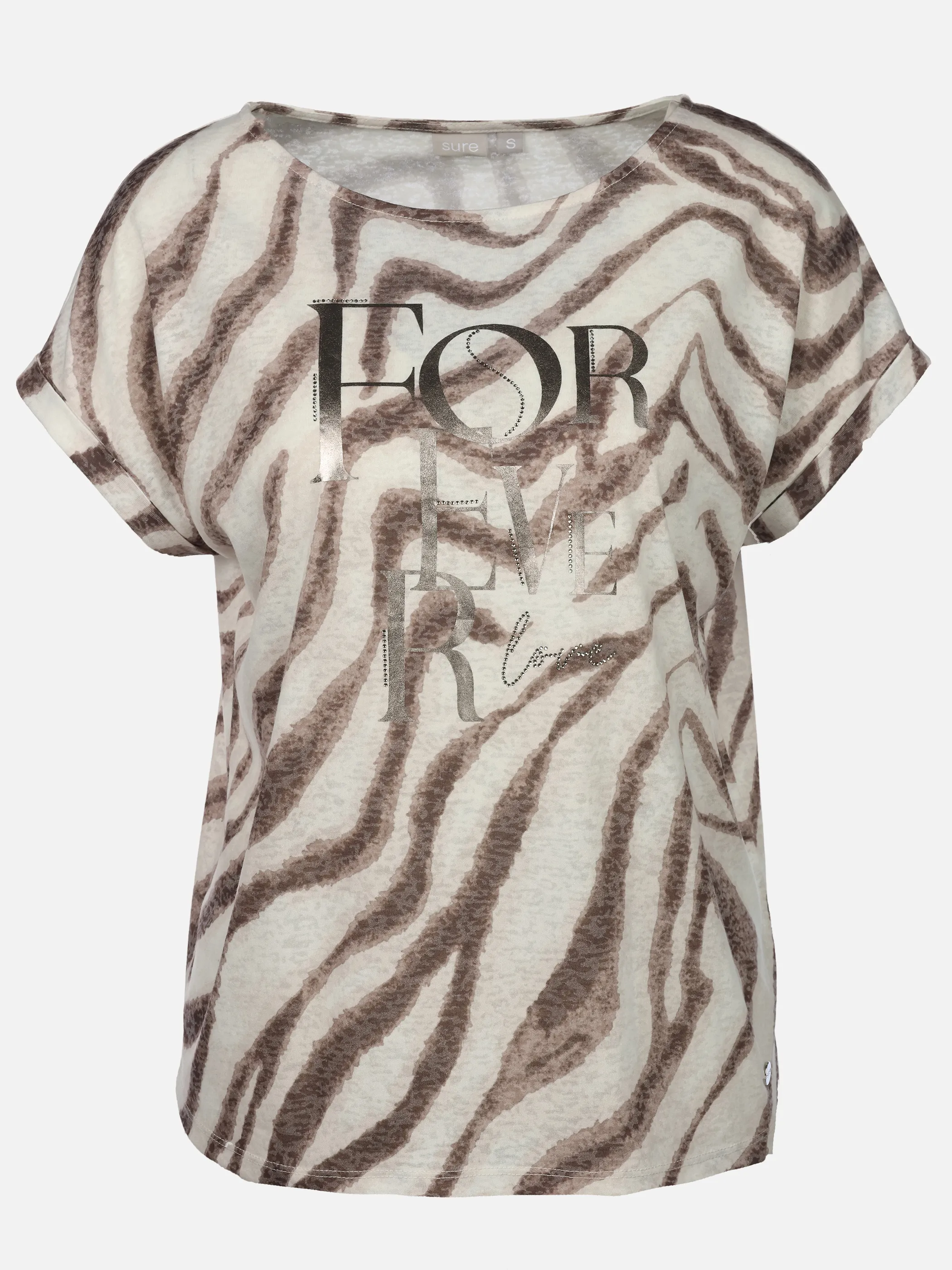 Sure Da-Ausbrenner Shirt m. Straß Beige 924895 P1 WELLE 1