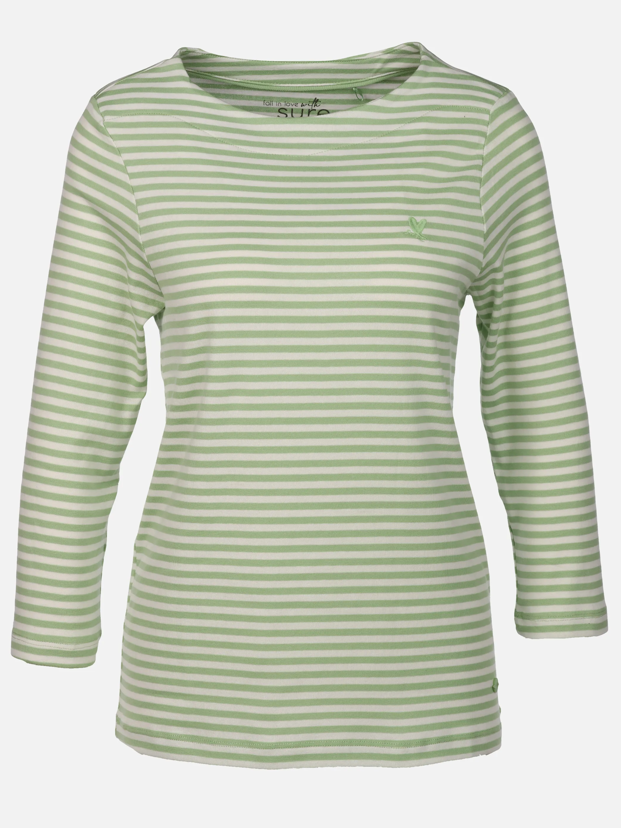 Sure Da-Streifen-Shirt 3/4 Arm Grün 920700 GREEN 1