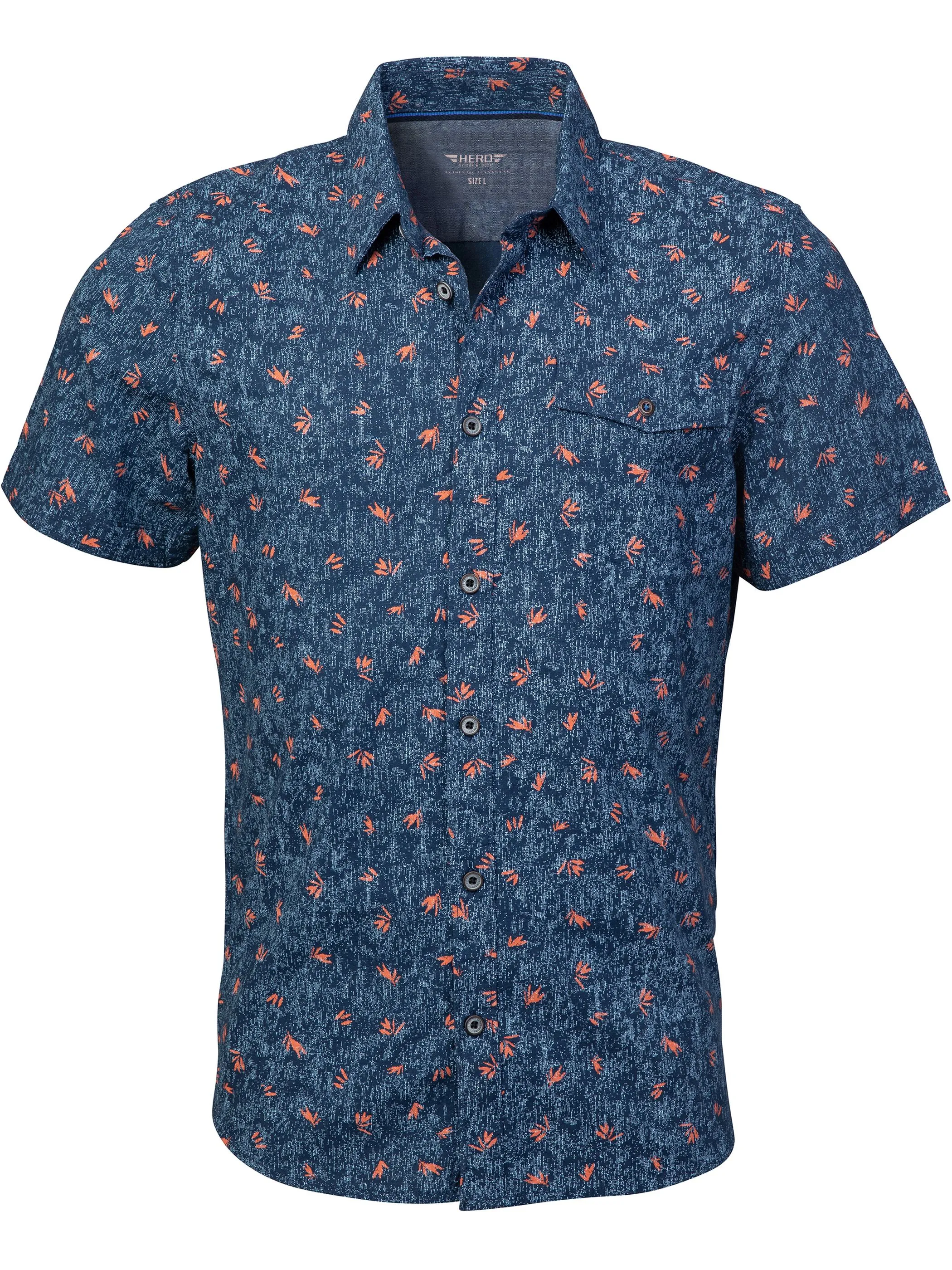HERO by John Medoox 73110590009479 He. Bluse/Hemd, Blau 913904 9479 1