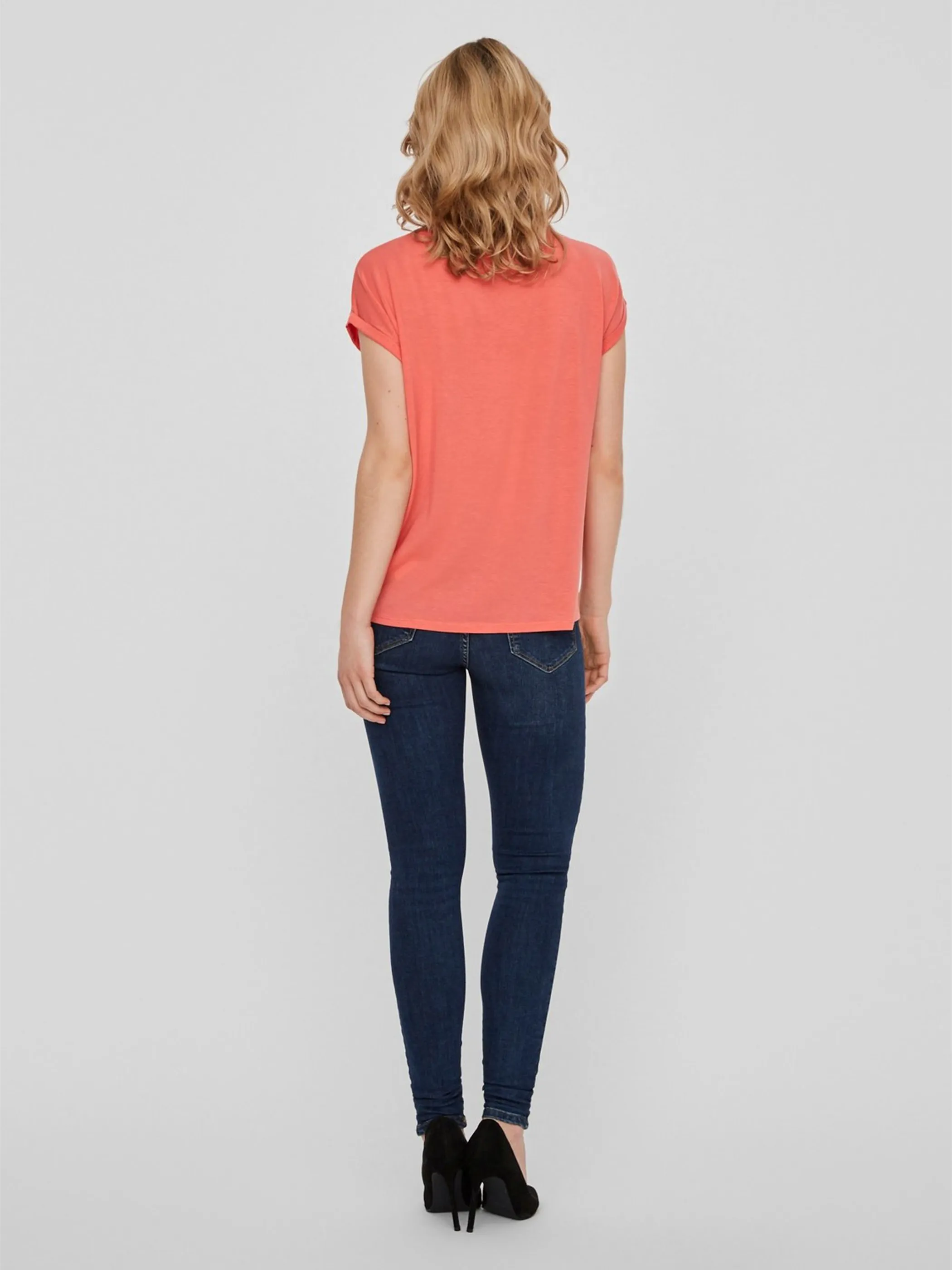 Vero Moda 10187159 VMAWARE PLAIN SS TOP Orange 767201 175646 3 Vero Moda 10187159 VMAWARE PLAIN SS TOP Orange 767201 175646 3
