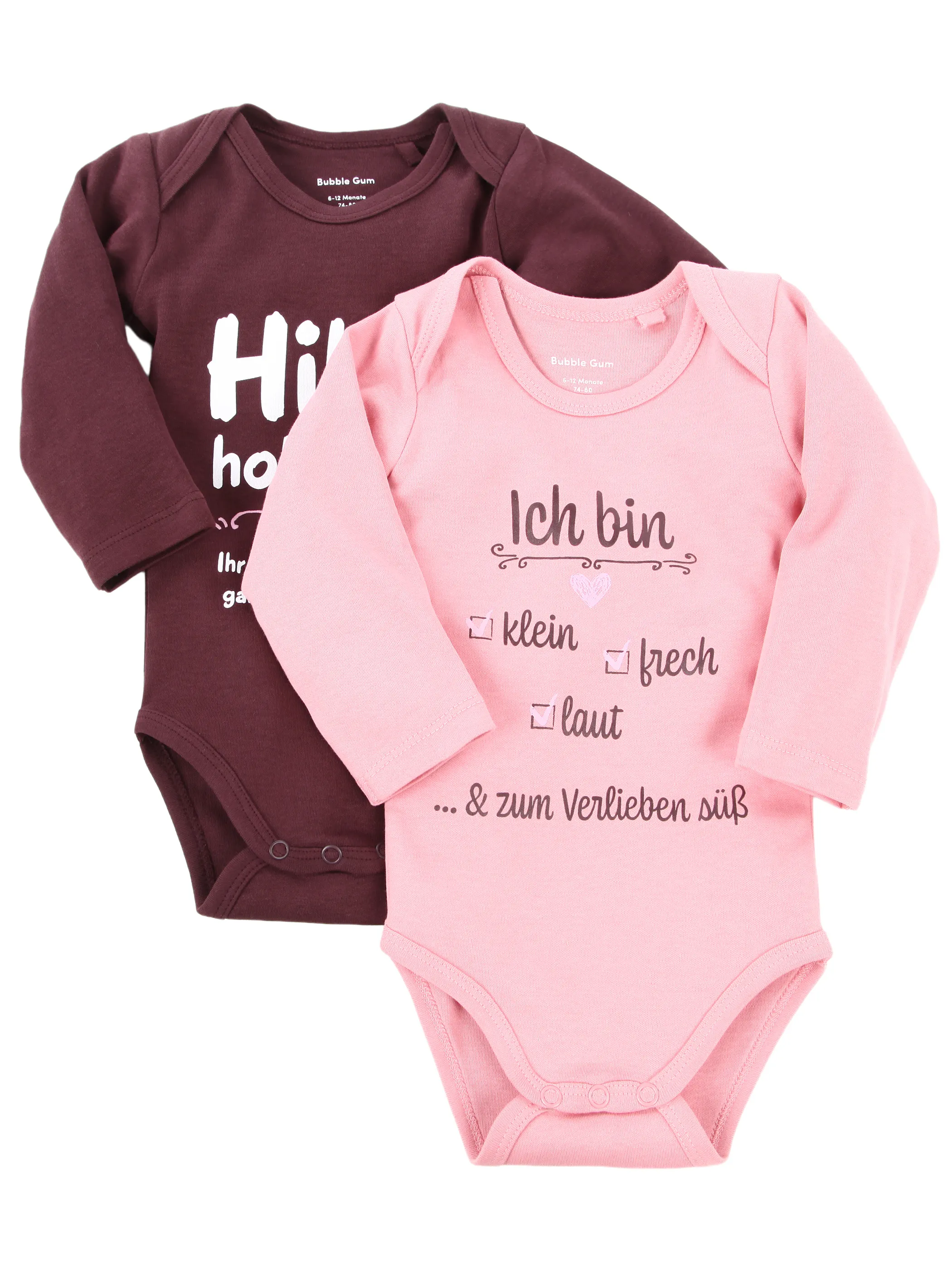 Bubble Gum BM 2er Pack Sprüchebodies rosa/burgunderrot Rosa 930067 BLUSH 1