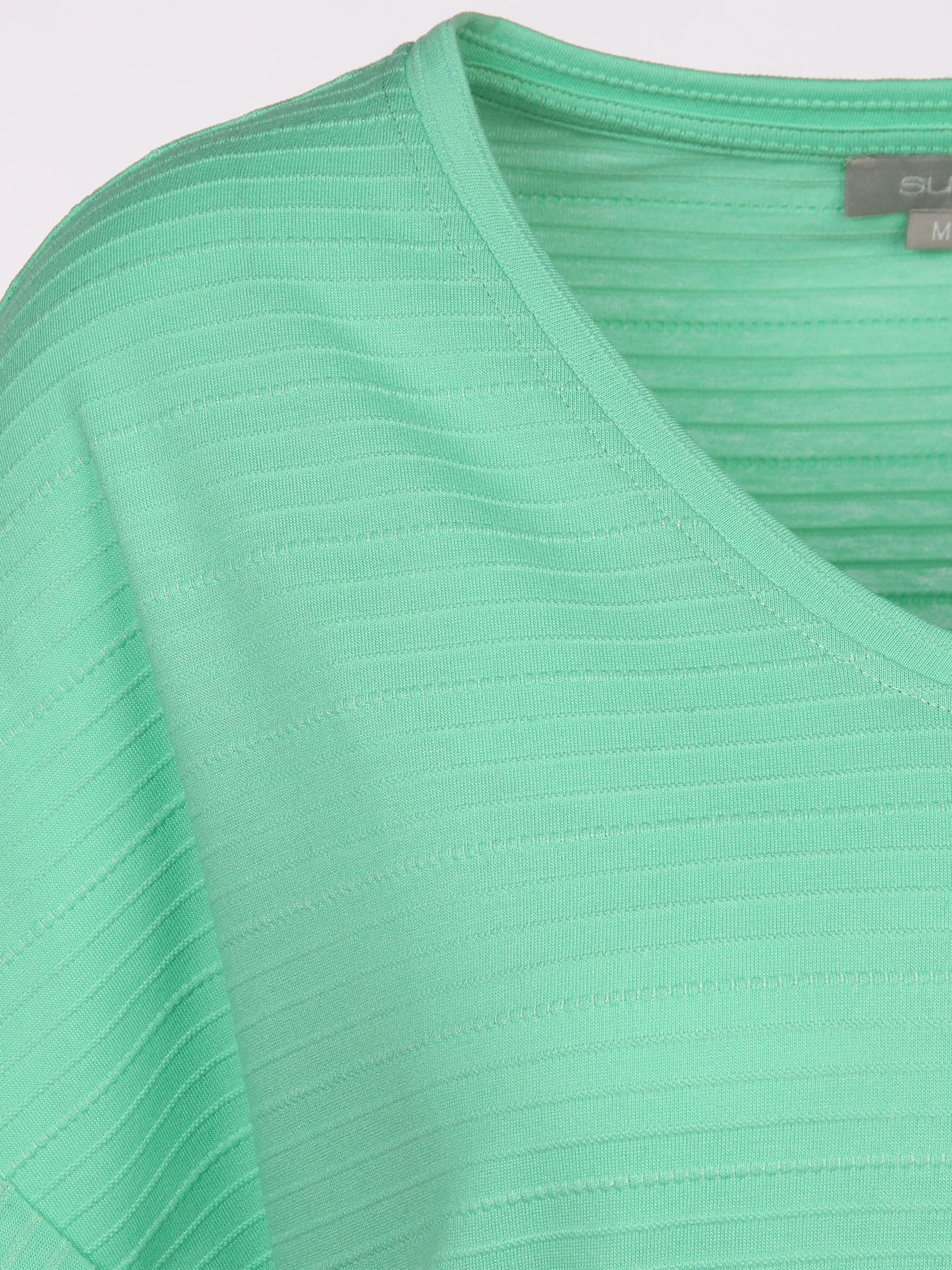 Sure Da-Jacquard-T-Shirt m.V-Aussch Grün 873334 SEE GRÜN 3