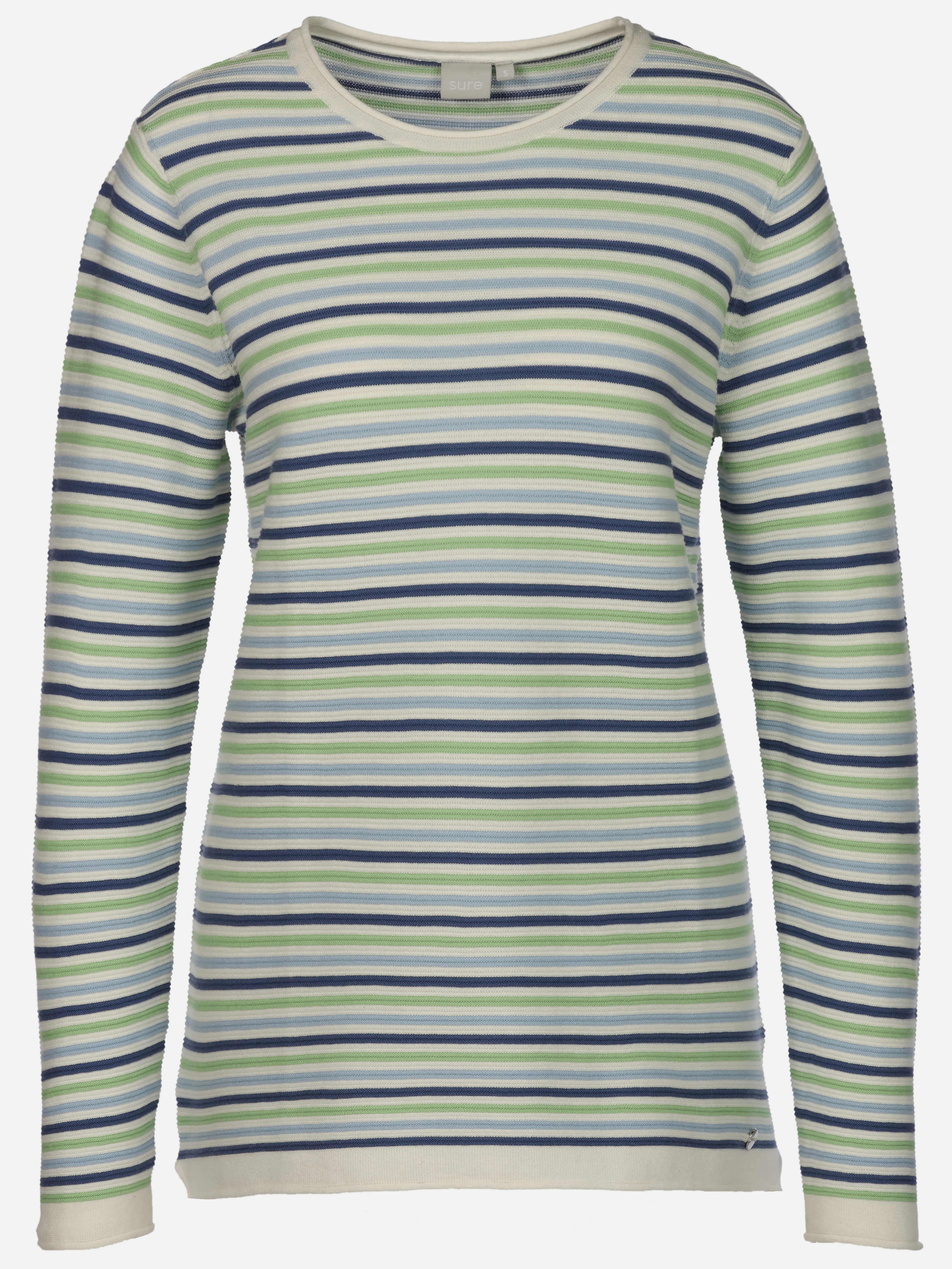 Sure Da-Streifen-Pullover Grün 920865 GREEN 1