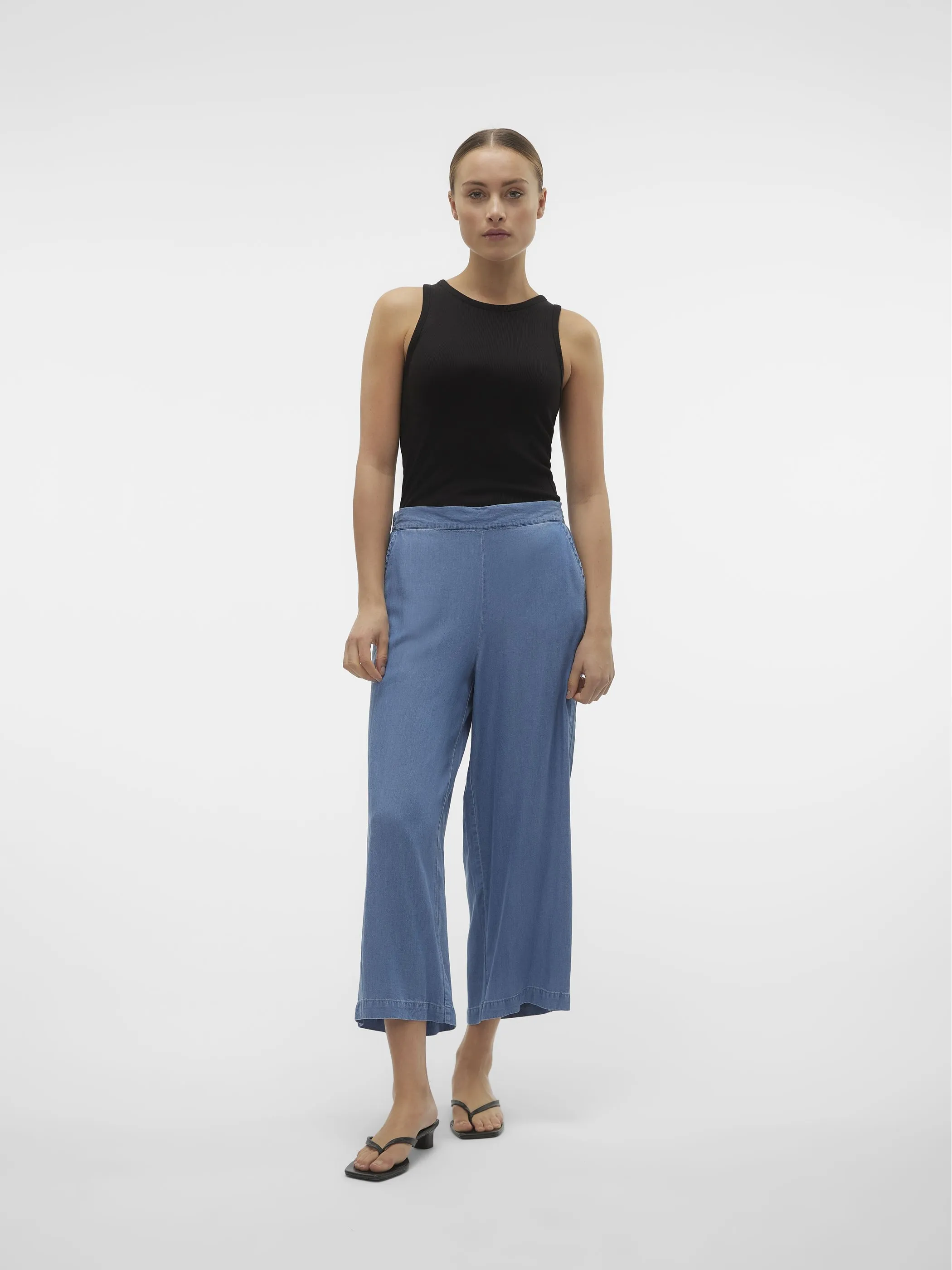 Vero Moda 10304861 VMBREE MW WIDE CULOTT Blau 891953 178001 3