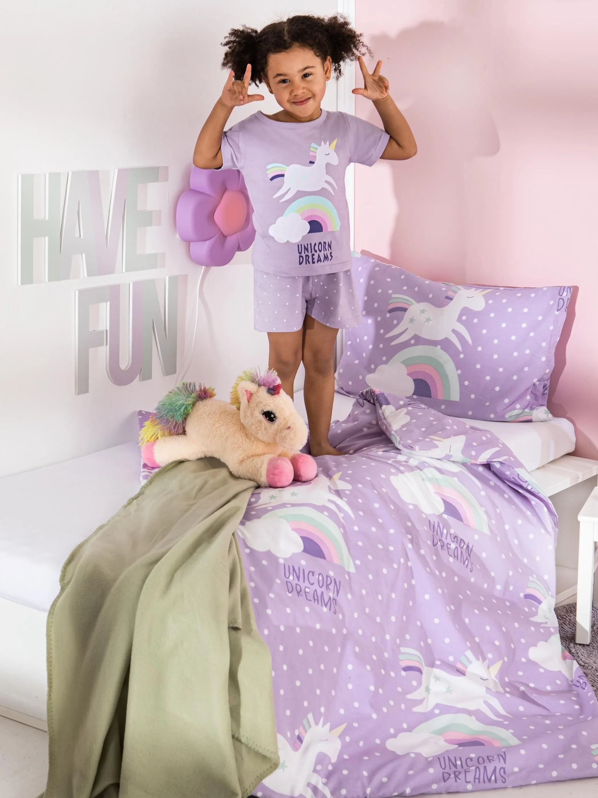 Stop + Go MG Pyjama Einhorn Shirt 1/2 Arm Pink 873700 PINK 4 Stop + Go MG Pyjama Einhorn Shirt 1/2 Arm Pink 873700 PINK 4